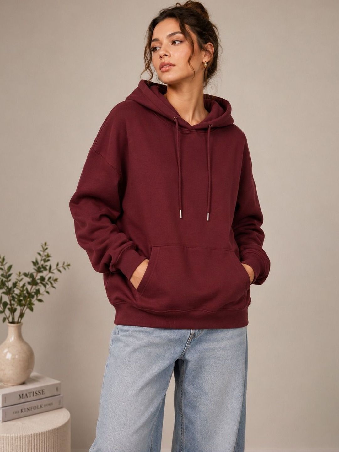 Mast & Harbour Women Printed Hooded Sweatshirt-picture-56