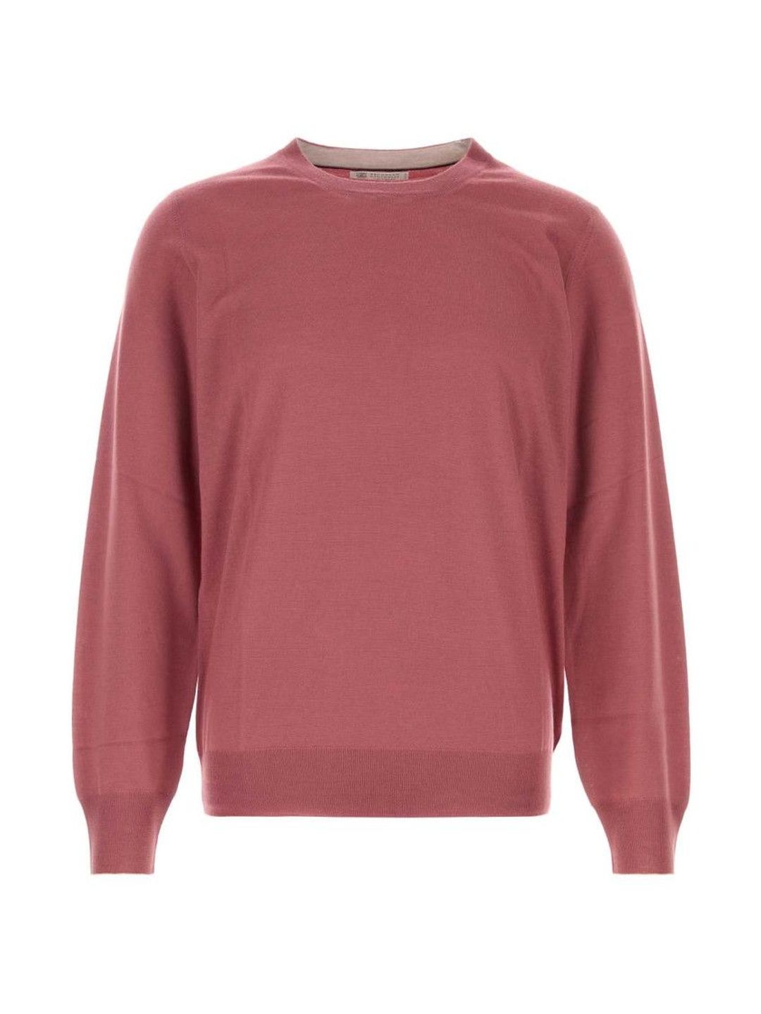 brunello cucinelli Pink Solid Relaxed Sweaters-picture-40