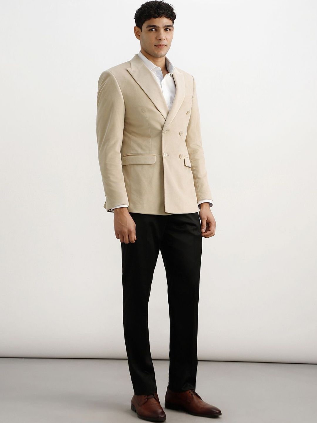 Allen Solly Textured Slim Fit Formal 2 Piece Suits-picture-29