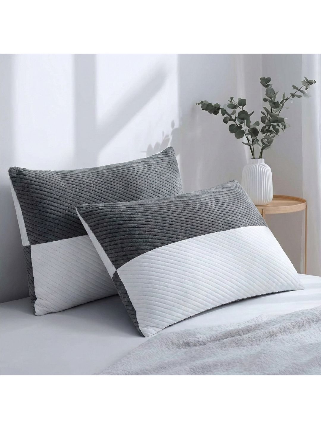 AYKA Multicoloured Set of 2 Polyester Breathable Sleep Pillow-picture-20