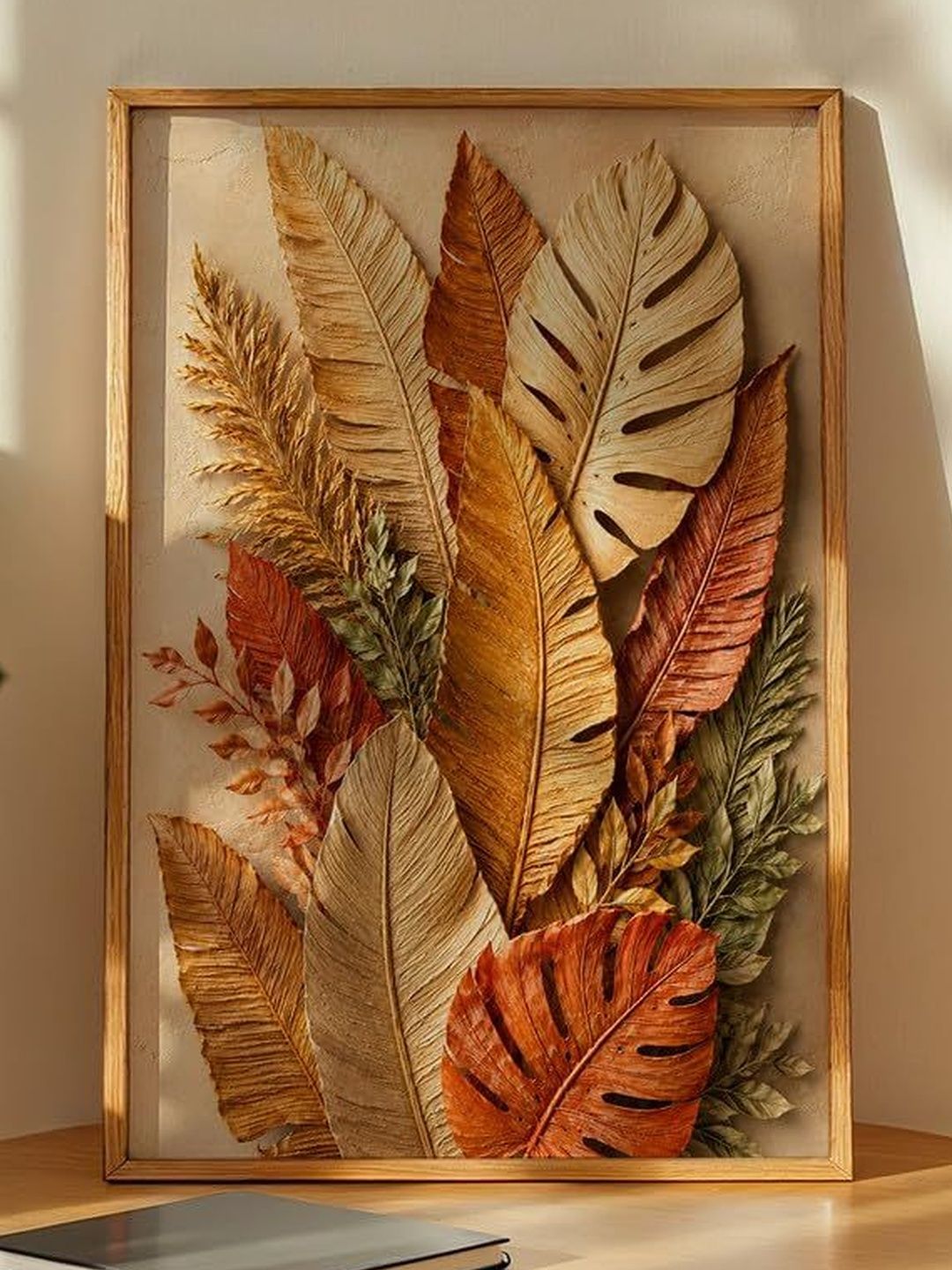 NoWorries Green And Red Floral Medium Portrait Wooden Wall Painting-image-29