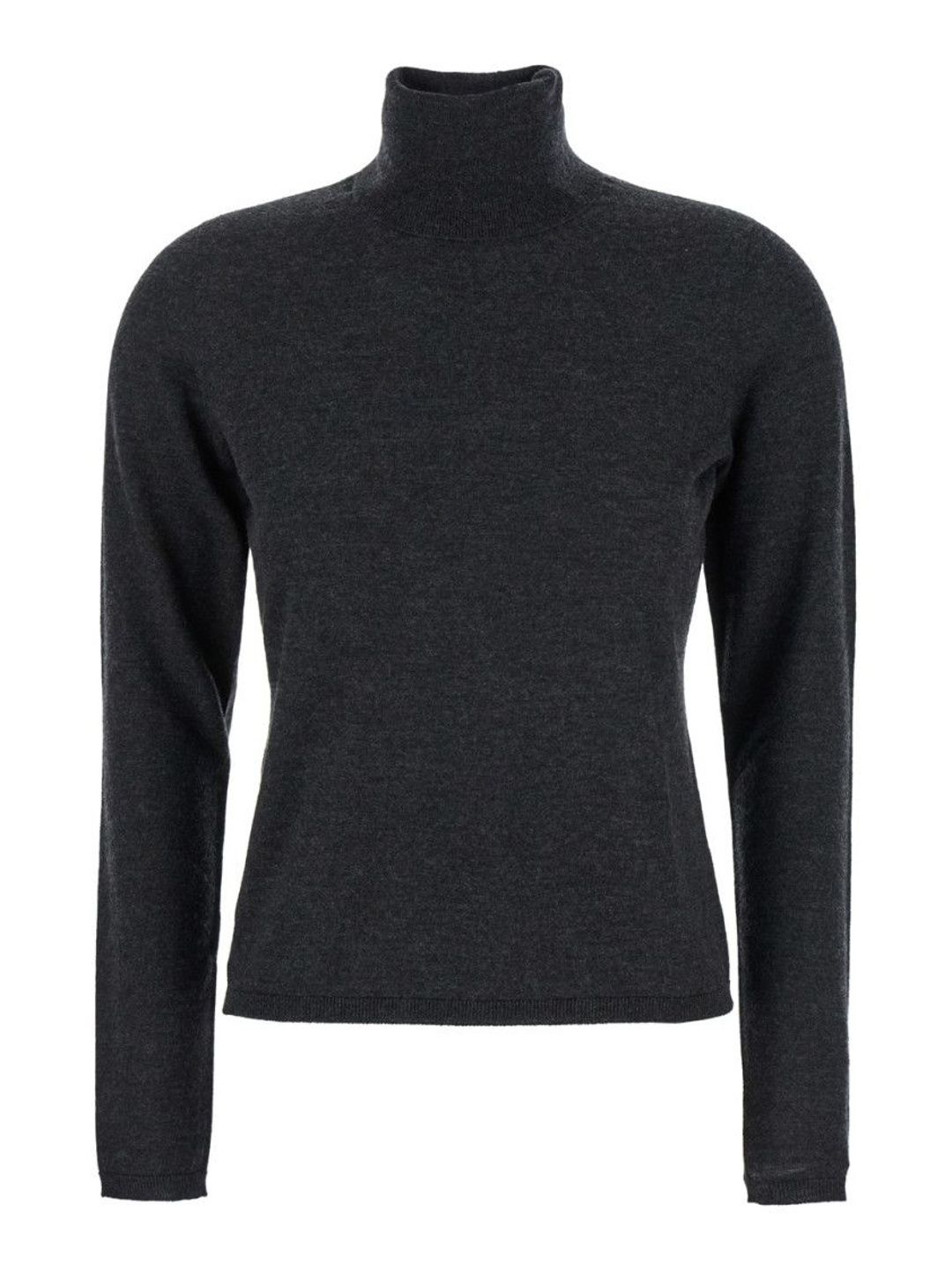 Grey Solid Turtle Neck Sweater-image-20