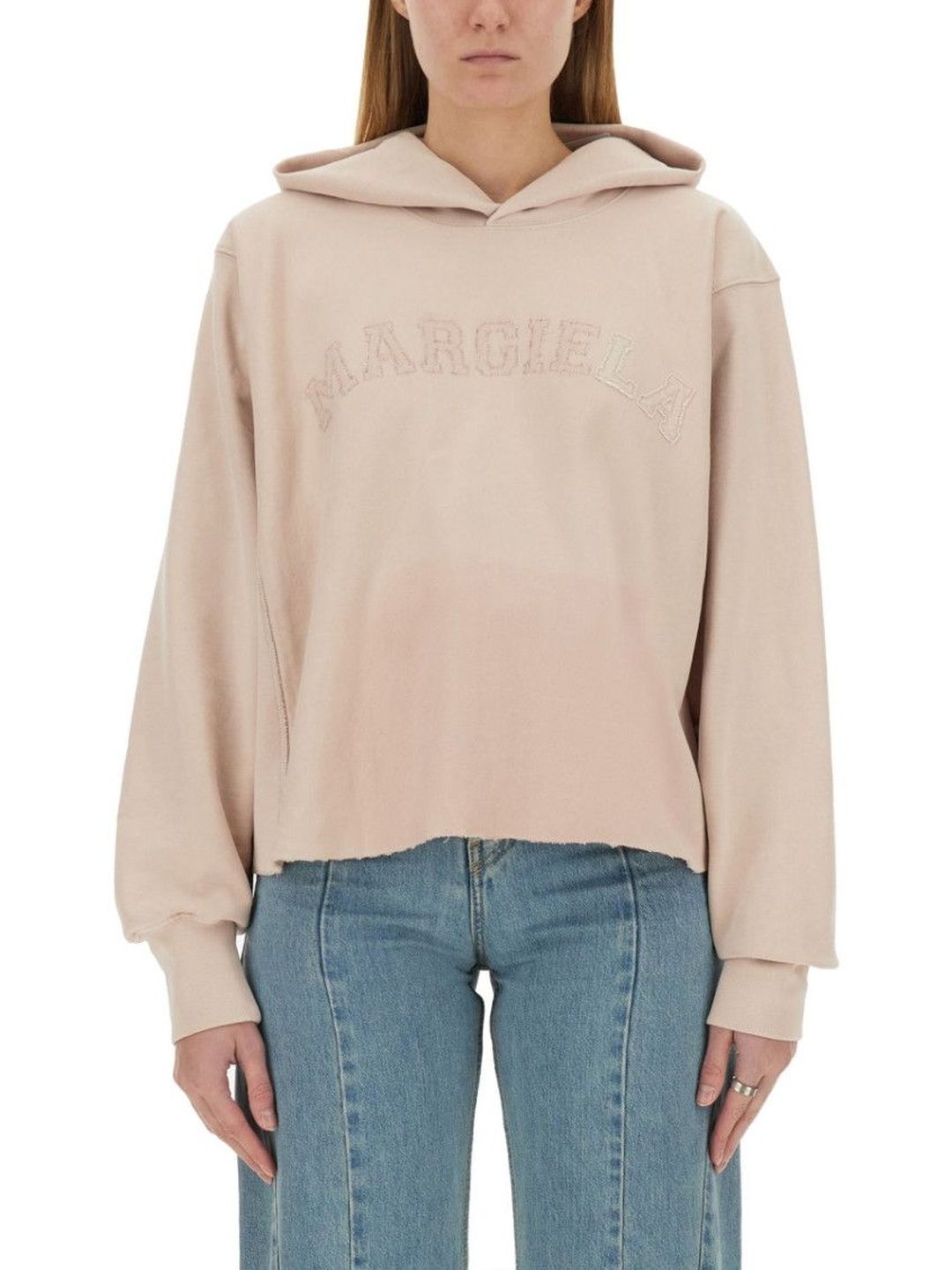 maison margiela Pink Logo Hood Sweatshirt-picture-17