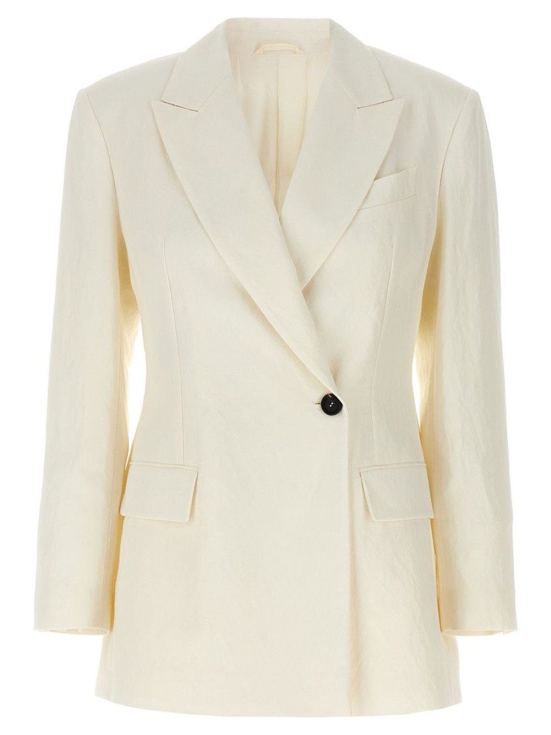 brunello cucinelli White Double-Breasted Blazer-picture-27