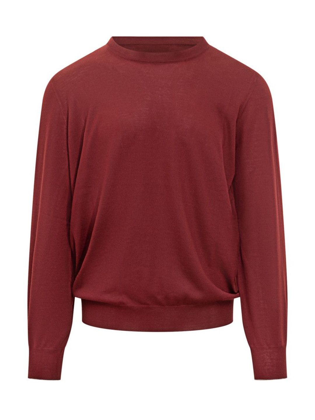 Red Solid Regular Sweaters-image-3