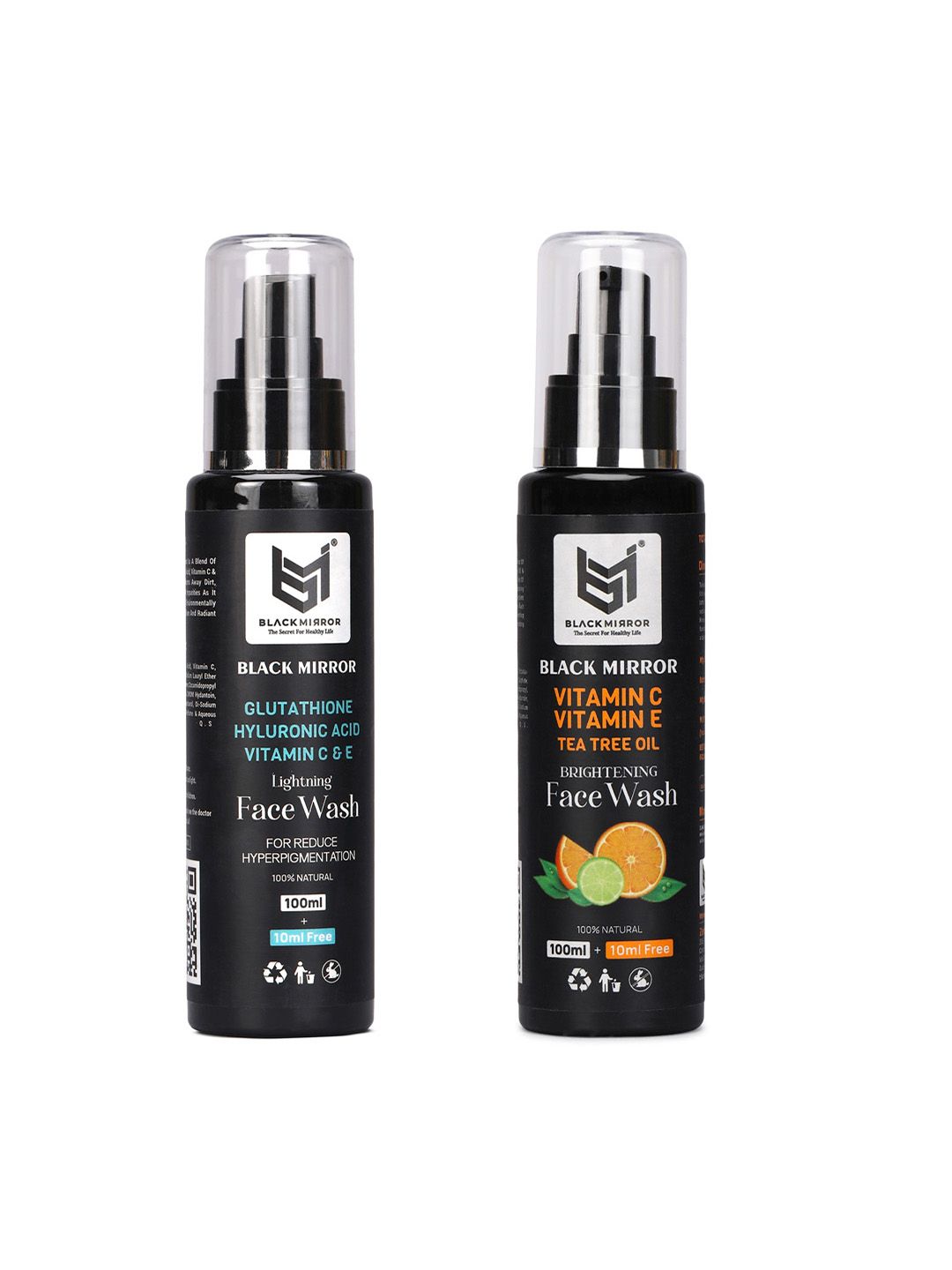BLACK MIRROR Set Of 2 Glutathione Hyaluronic A Vitamin C E Face Wash - 110 ml Each-picture-35