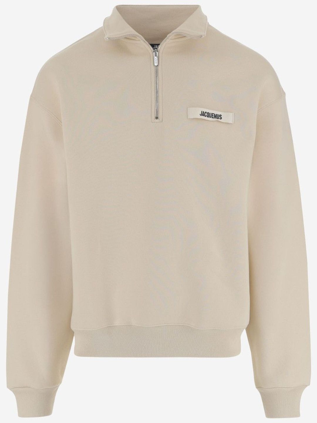 jacquemus Beige Logo Polo Collar Sweatshirt-picture-19