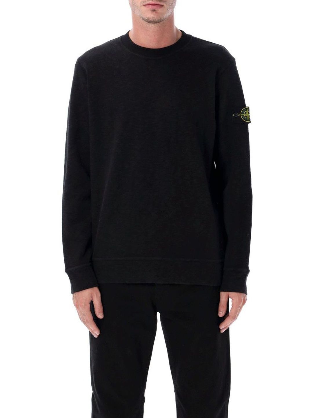 stone island Black Crew Neck Regular Fit Sweatshirt-picture-10