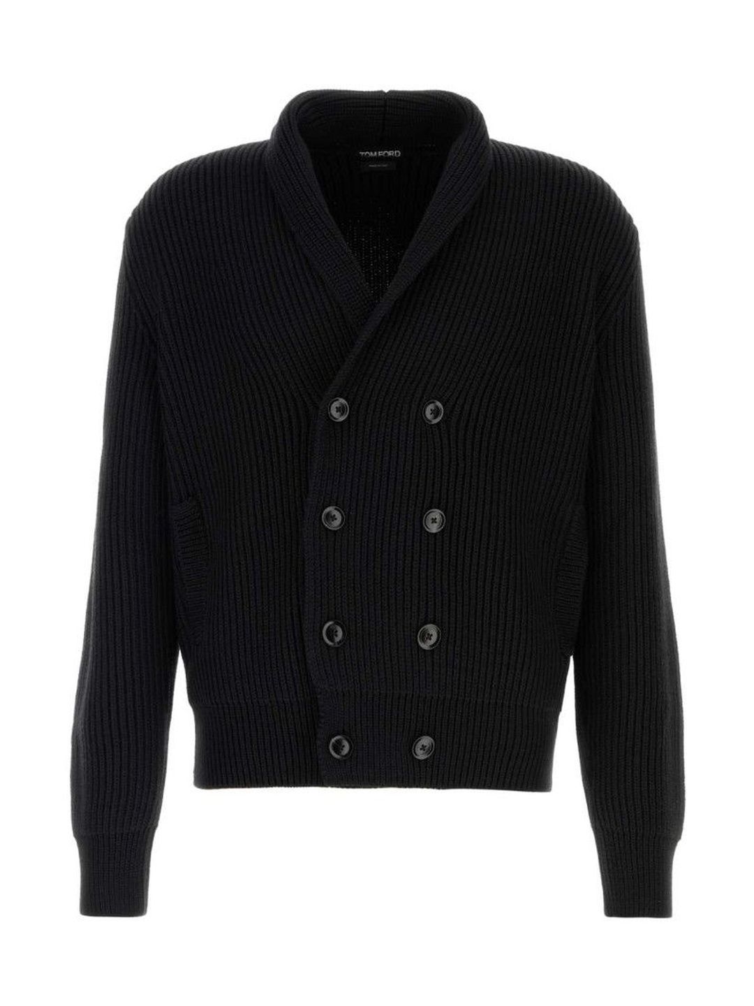 tom ford Black Double-Breasted Cardigan-picture-30