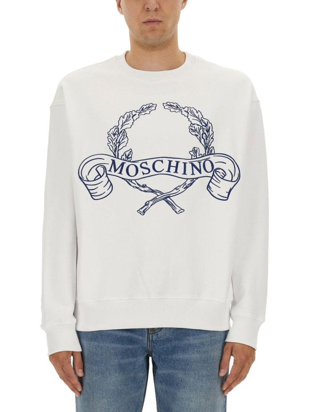 moschino White Crew Neck Sweatshirt-picture-55