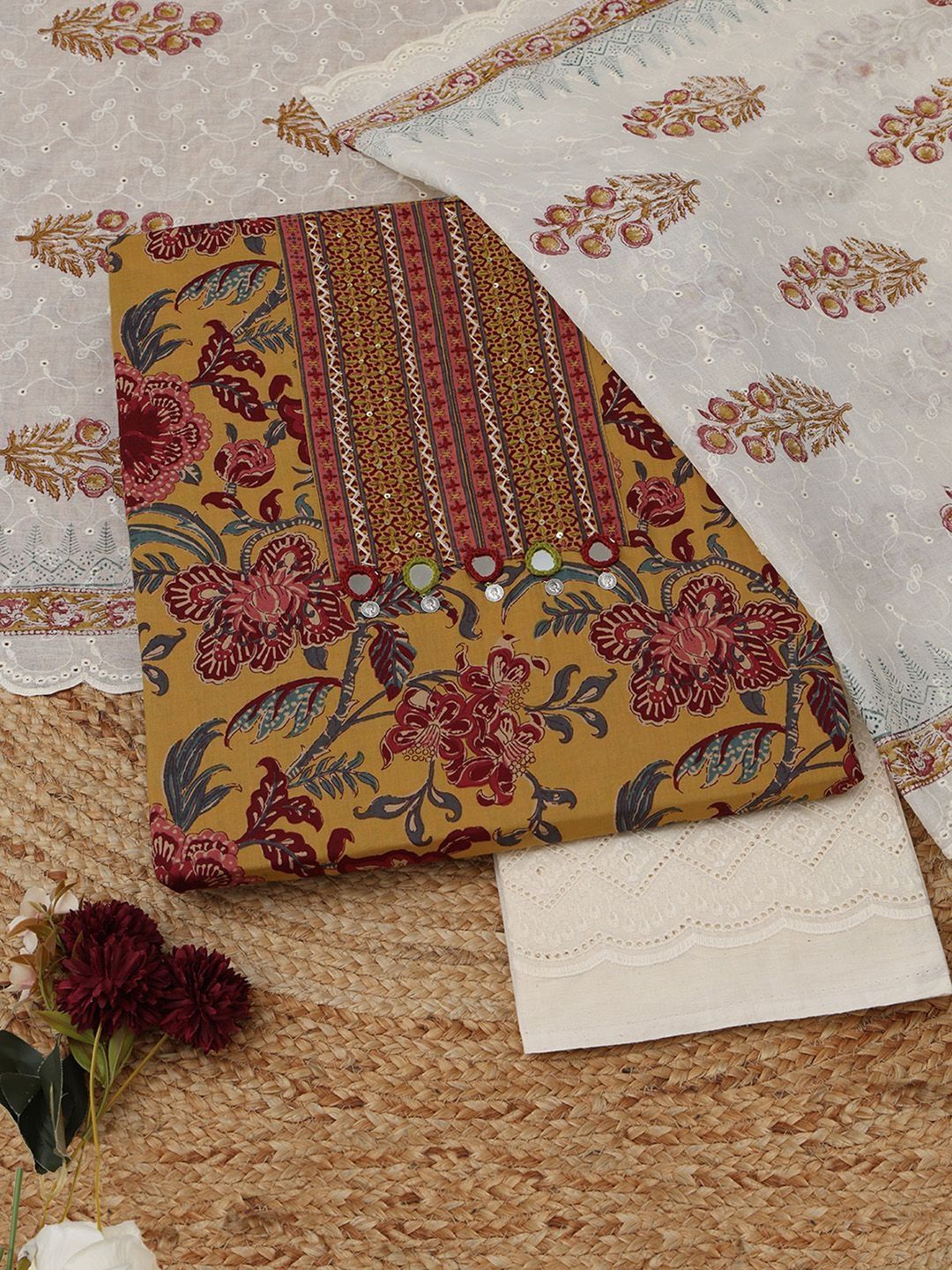Soch Printed Unstitched Dress Material-image-49