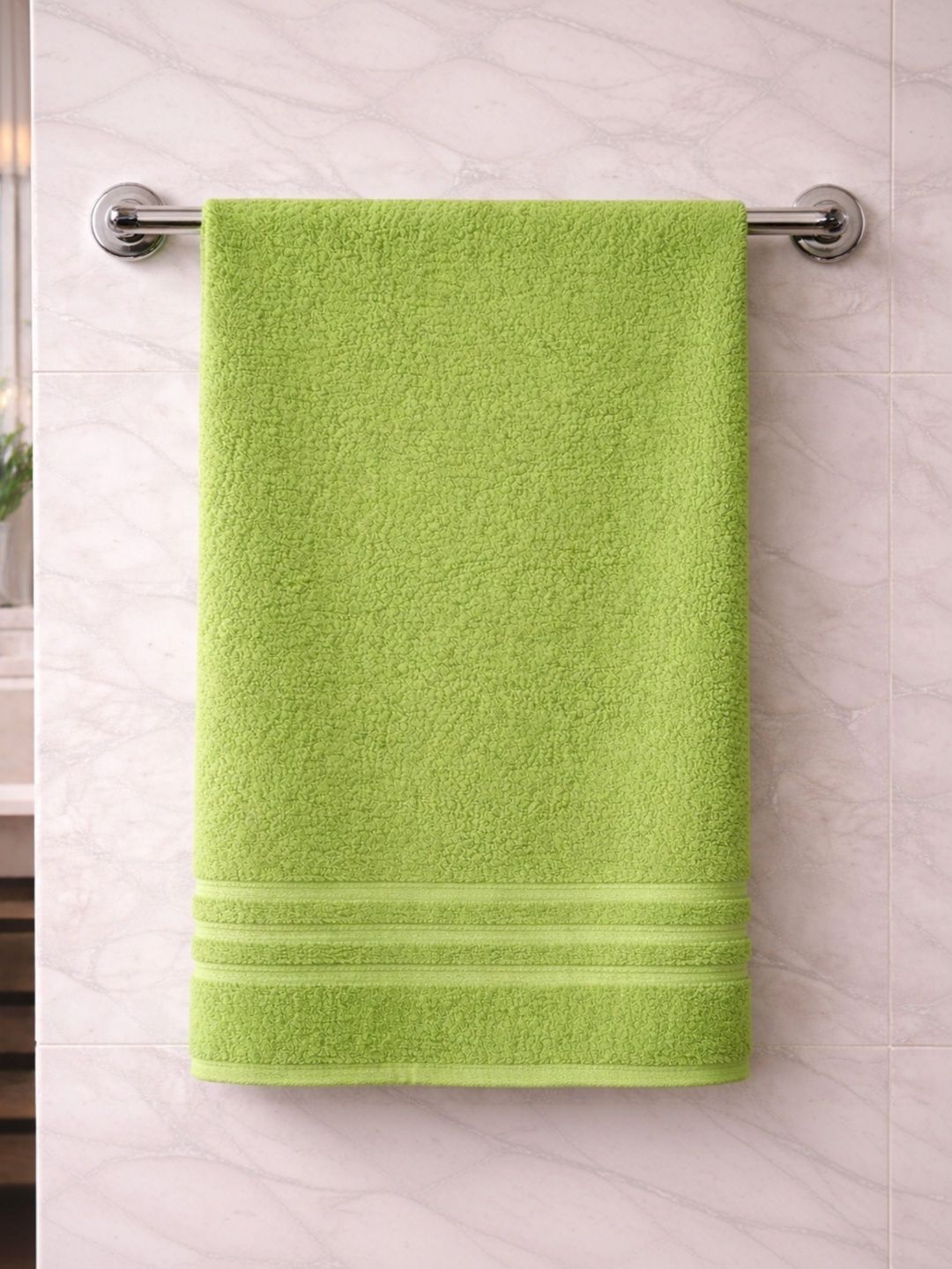 VAASINI Lime Green 1 Terry Cotton 400 GSM Bath Towel-image-30
