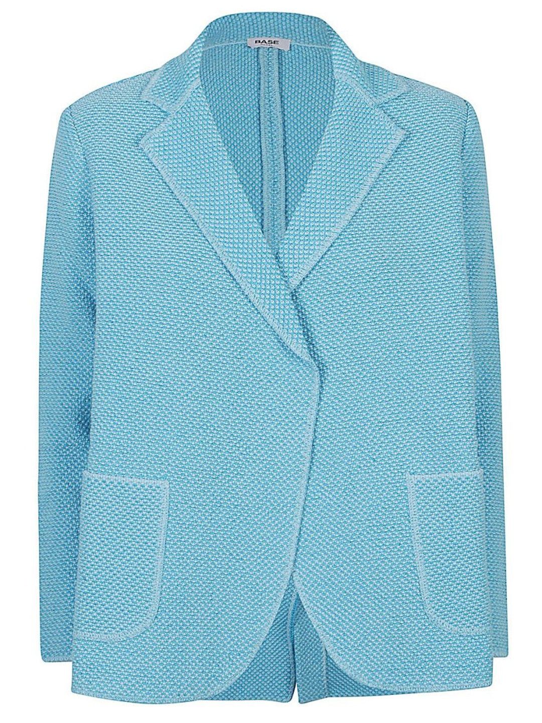 Sky Blue Knitted Blazer-image-17