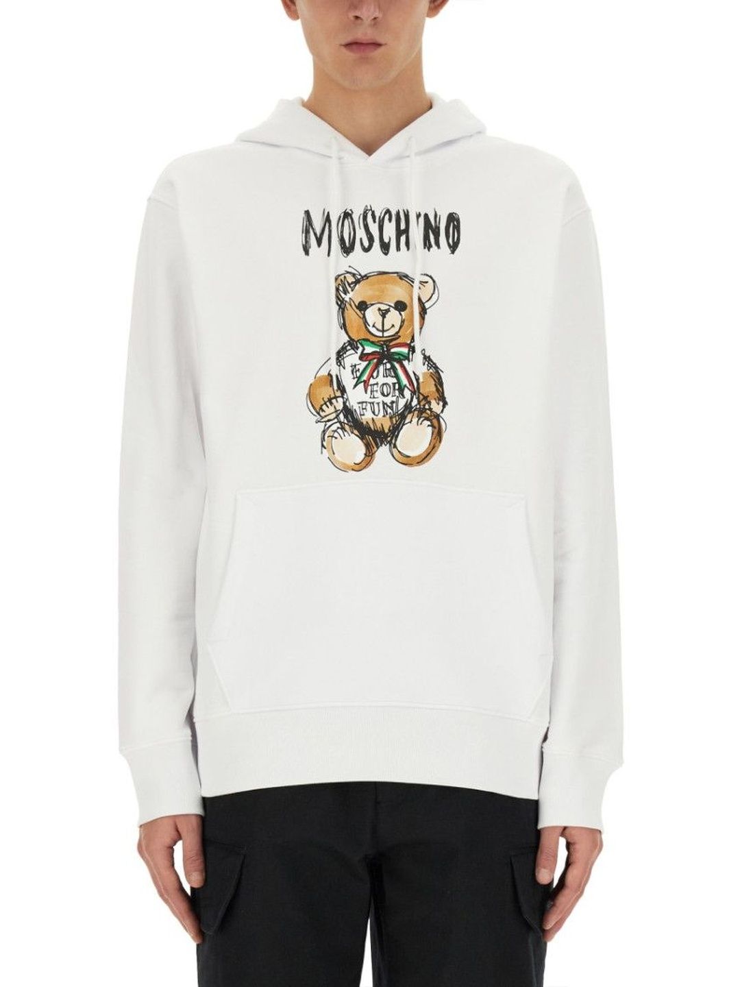 moschino White Graphic Hood Sweatshirts-picture-30
