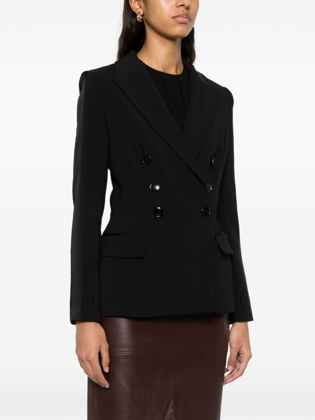 elisabetta franchi Black Double-breasted Blazer-picture-15