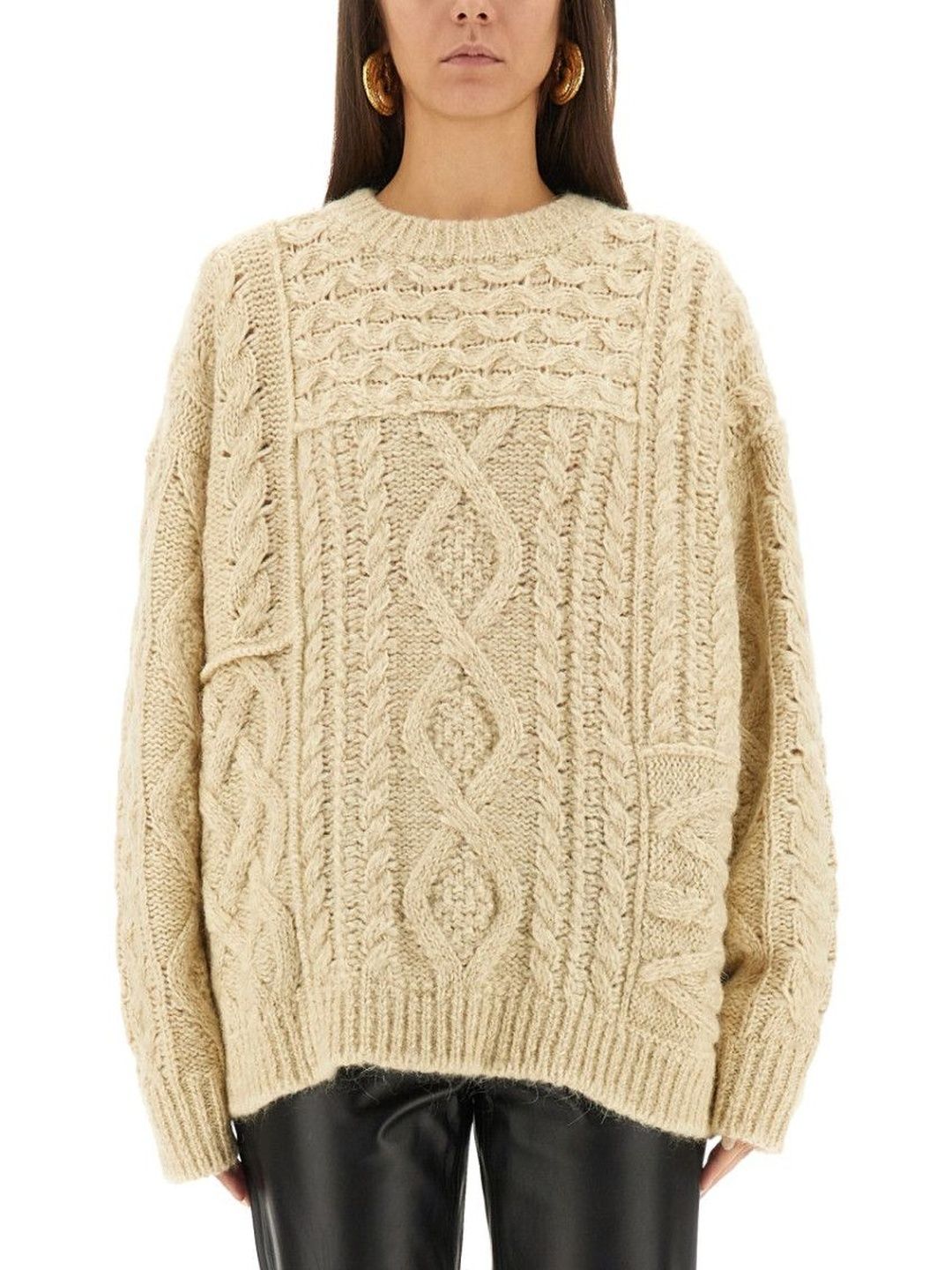 marant etoile Beige Knitted Crew Neck Sweater-picture-23
