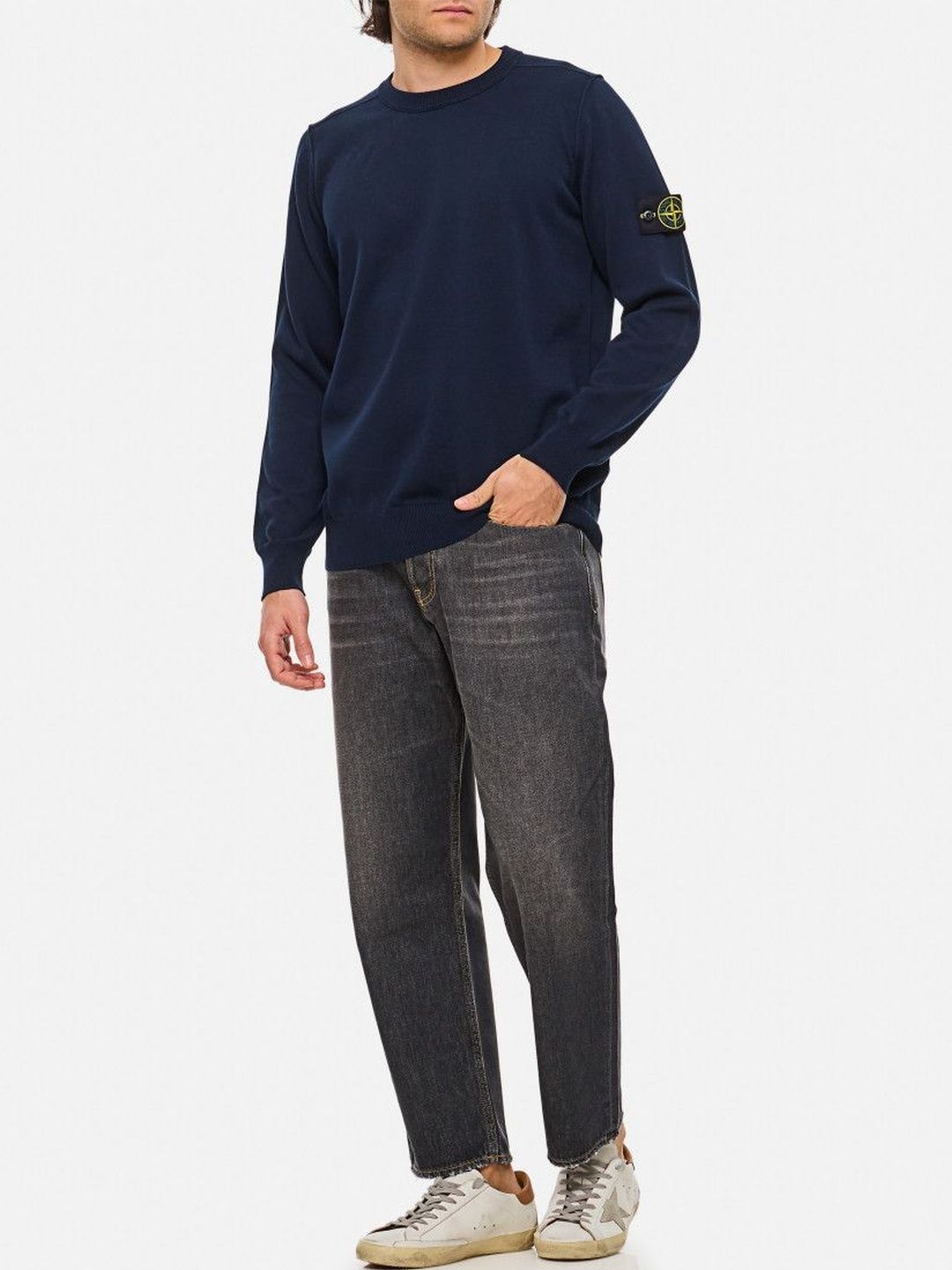 stone island Dark Blue Logo Sweatshirt-picture-10