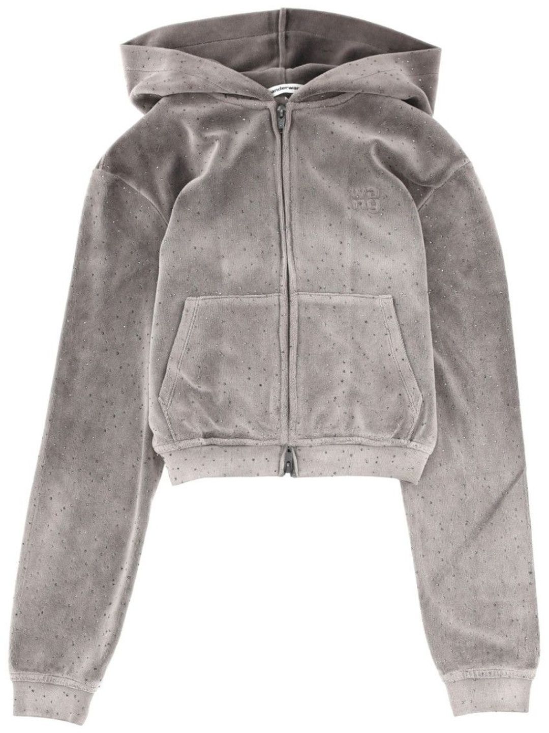 alexander wang Grey Embellished Hood Sweatshirt-picture-40