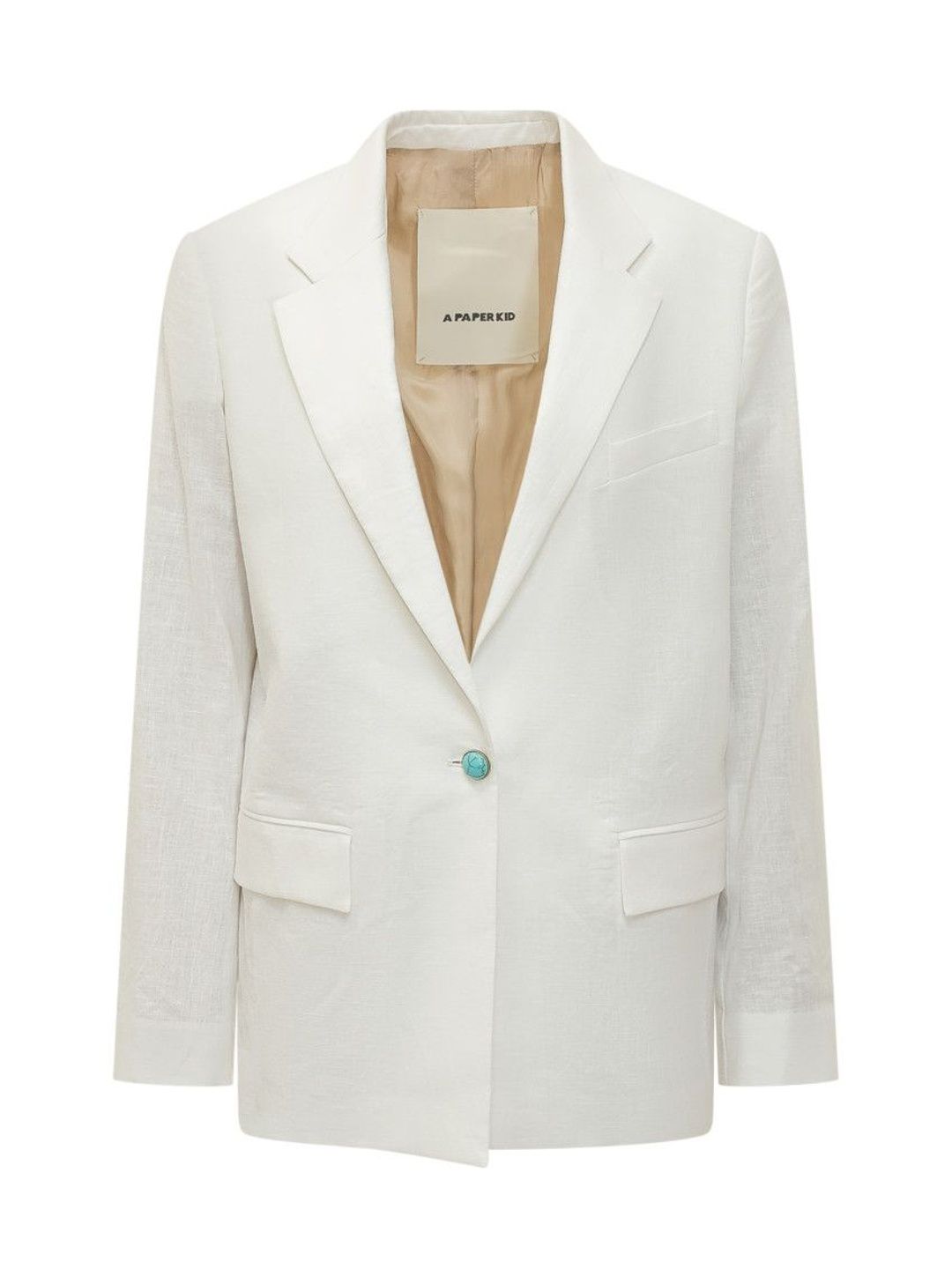 a paper kid White Notched Lapel Blazer-picture-54