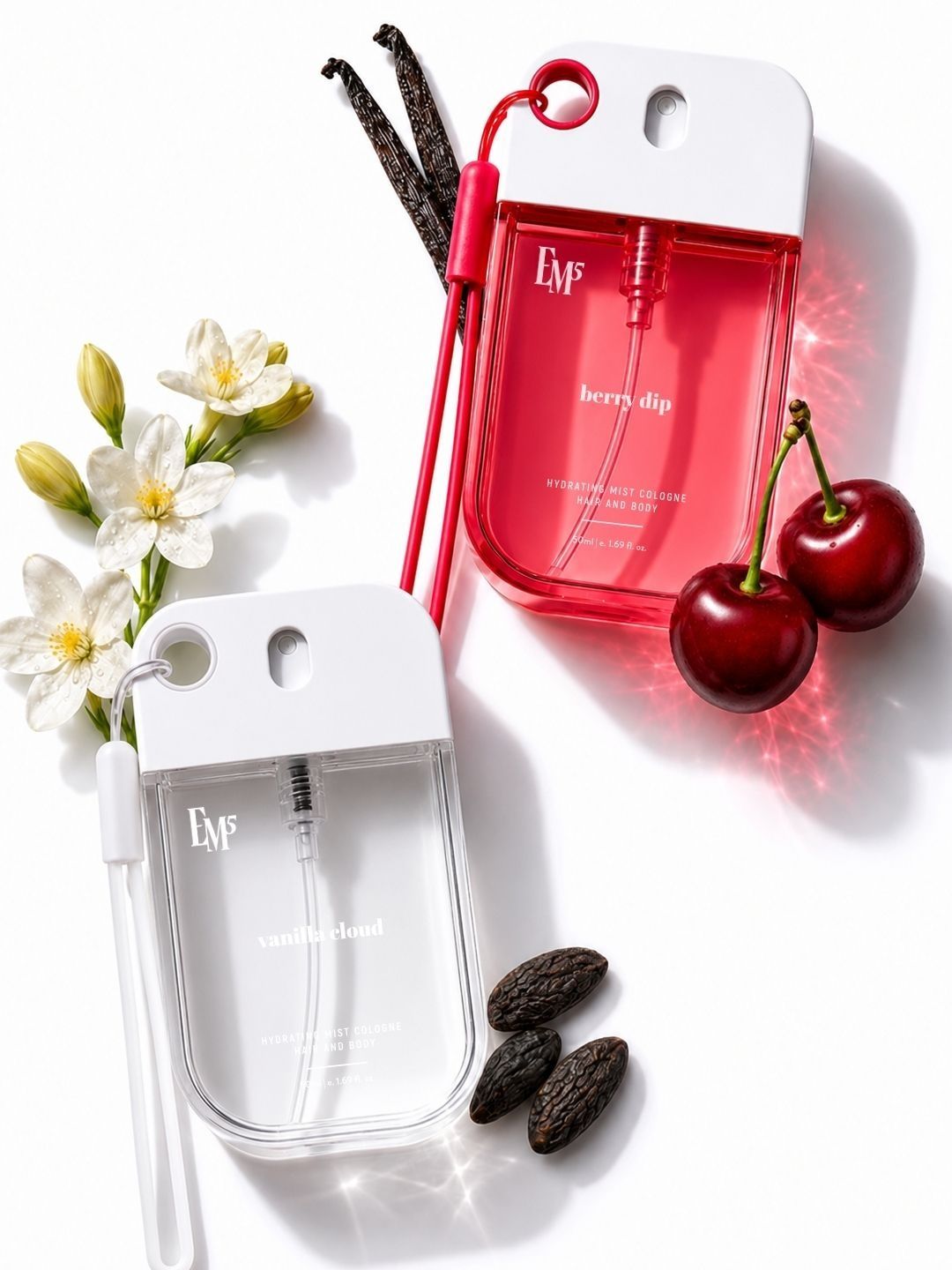 EM5 Women Set Of 2 Berry Dip & Vanilla Cloud Hair & Body Mist - 50 ml Each-image-9