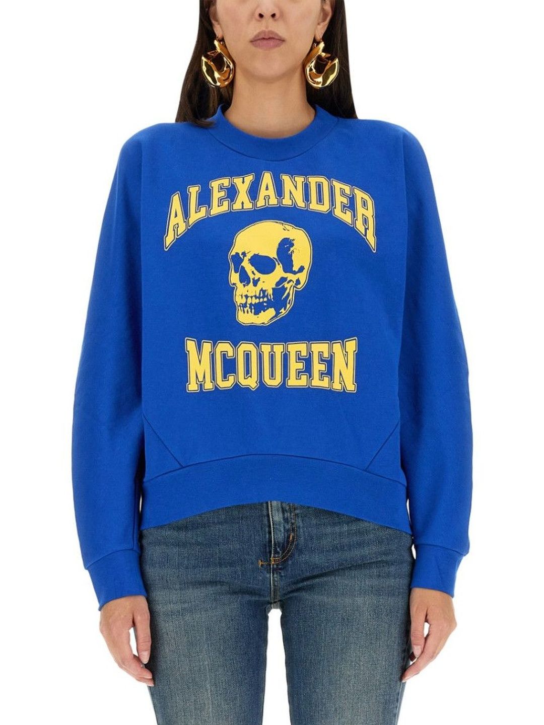 alexander mcqueen Blue Graphic Crew Neck Sweatshirt-picture-27
