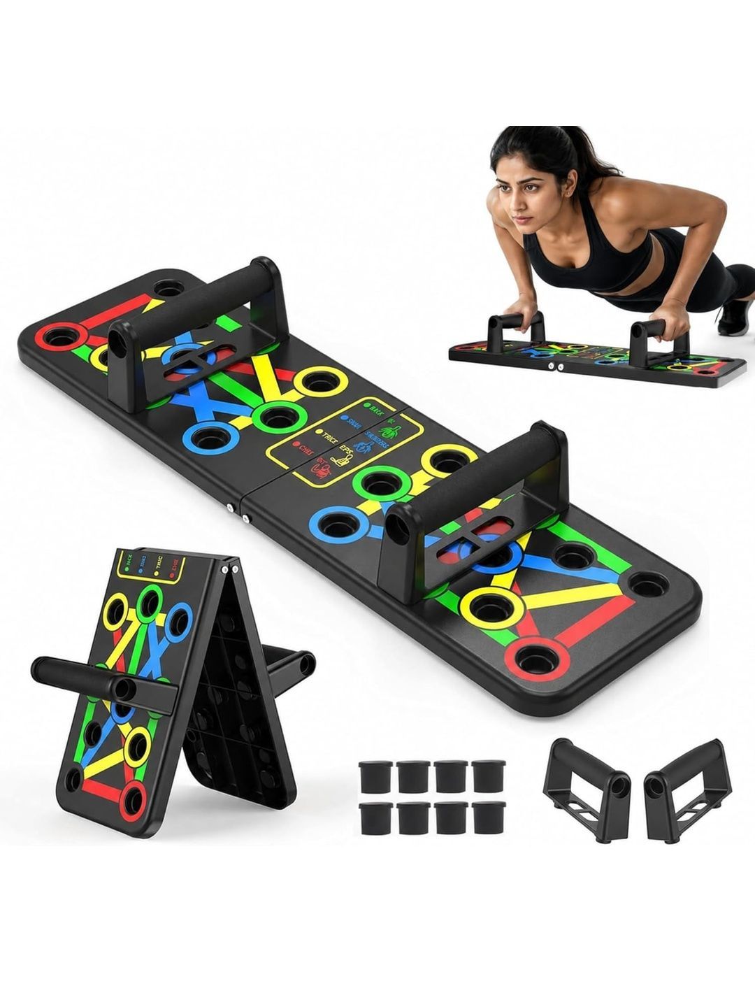 Wellesa 15-In-1 Foldable Push Up Board With Handles-picture-39