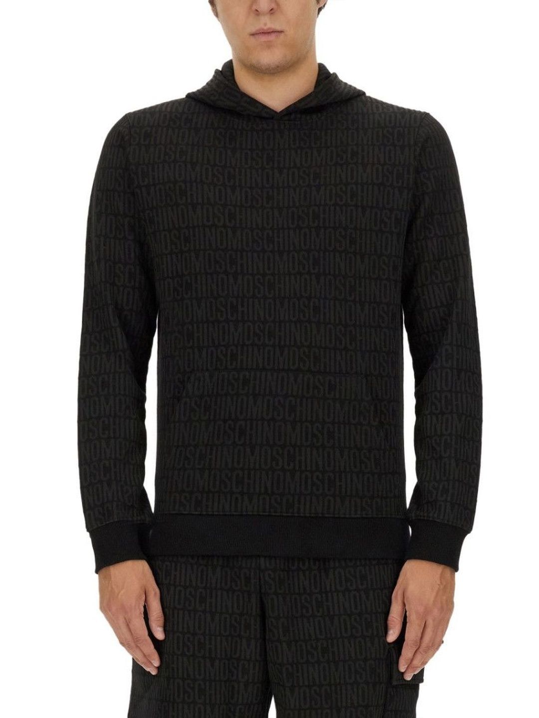 moschino Black Logo Hood Sweatshirt-picture-46