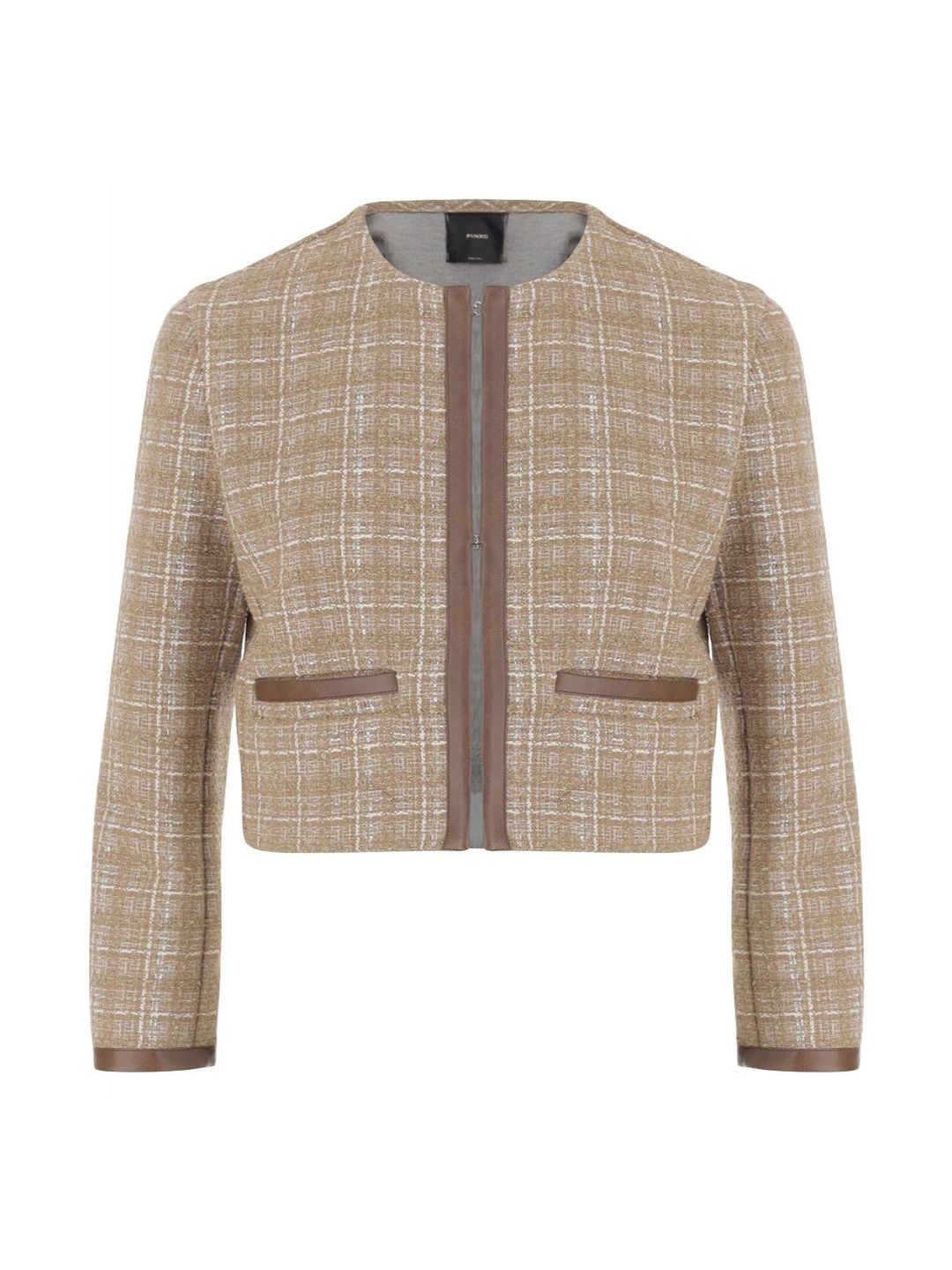 pinko Beige Checked Jacket-picture-21