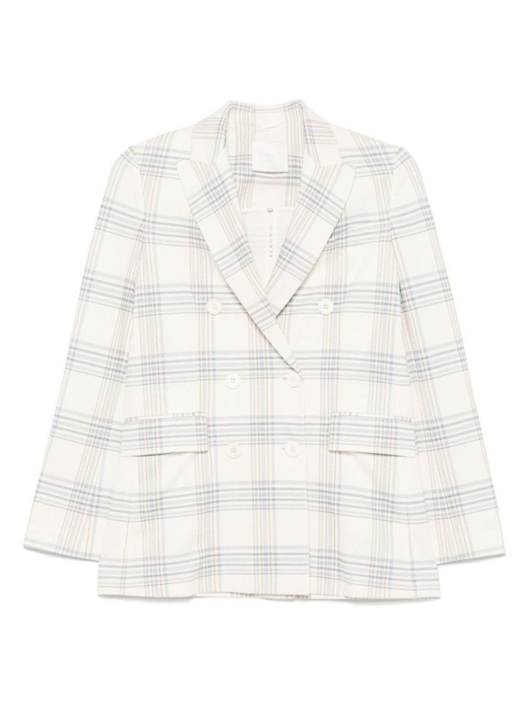 circolo 1901 Light Beige Checked Blazer-picture-1