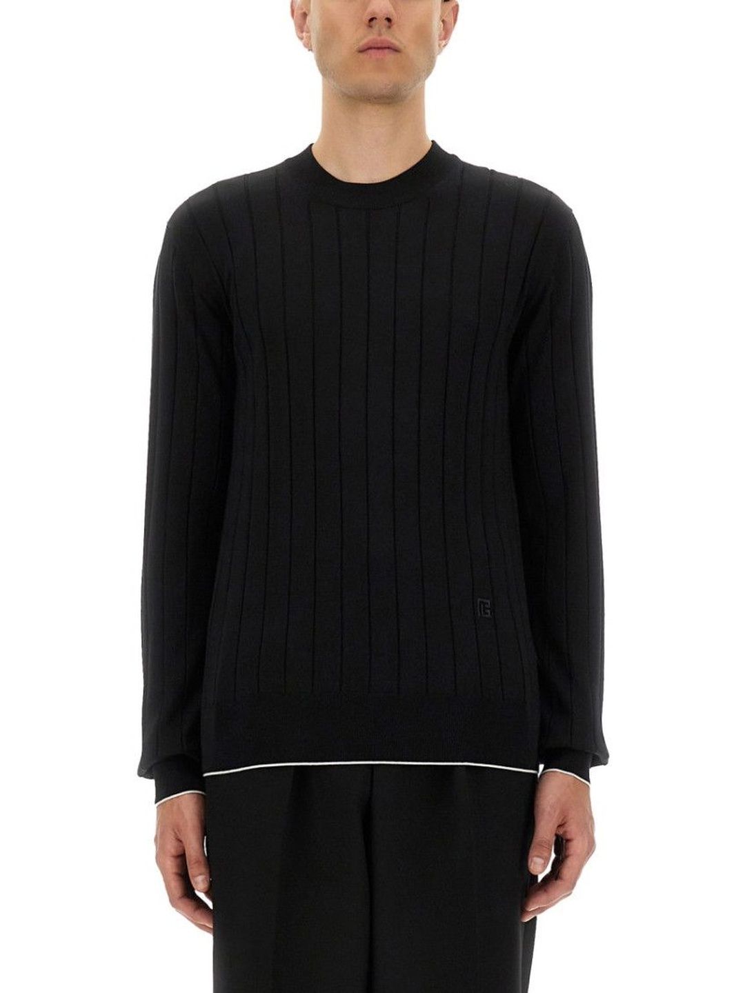 Black Crew Neck Sweaters-image-9