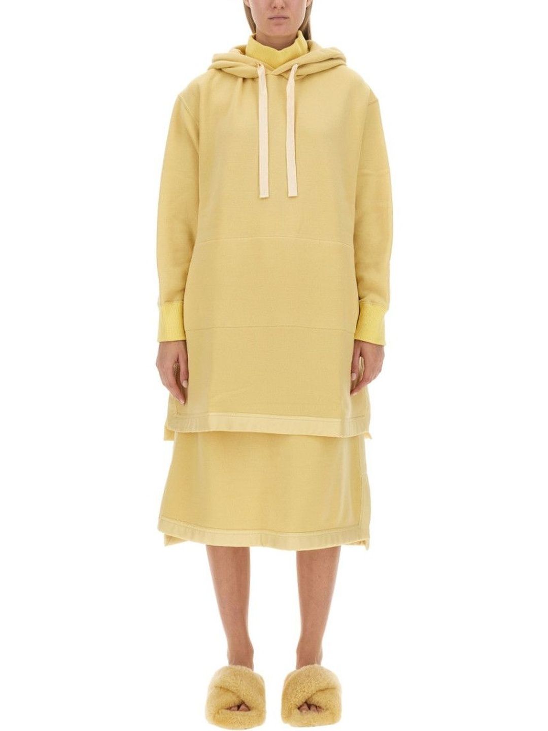 jil sander Yellow Solid Hood Sweatshirt-picture-12