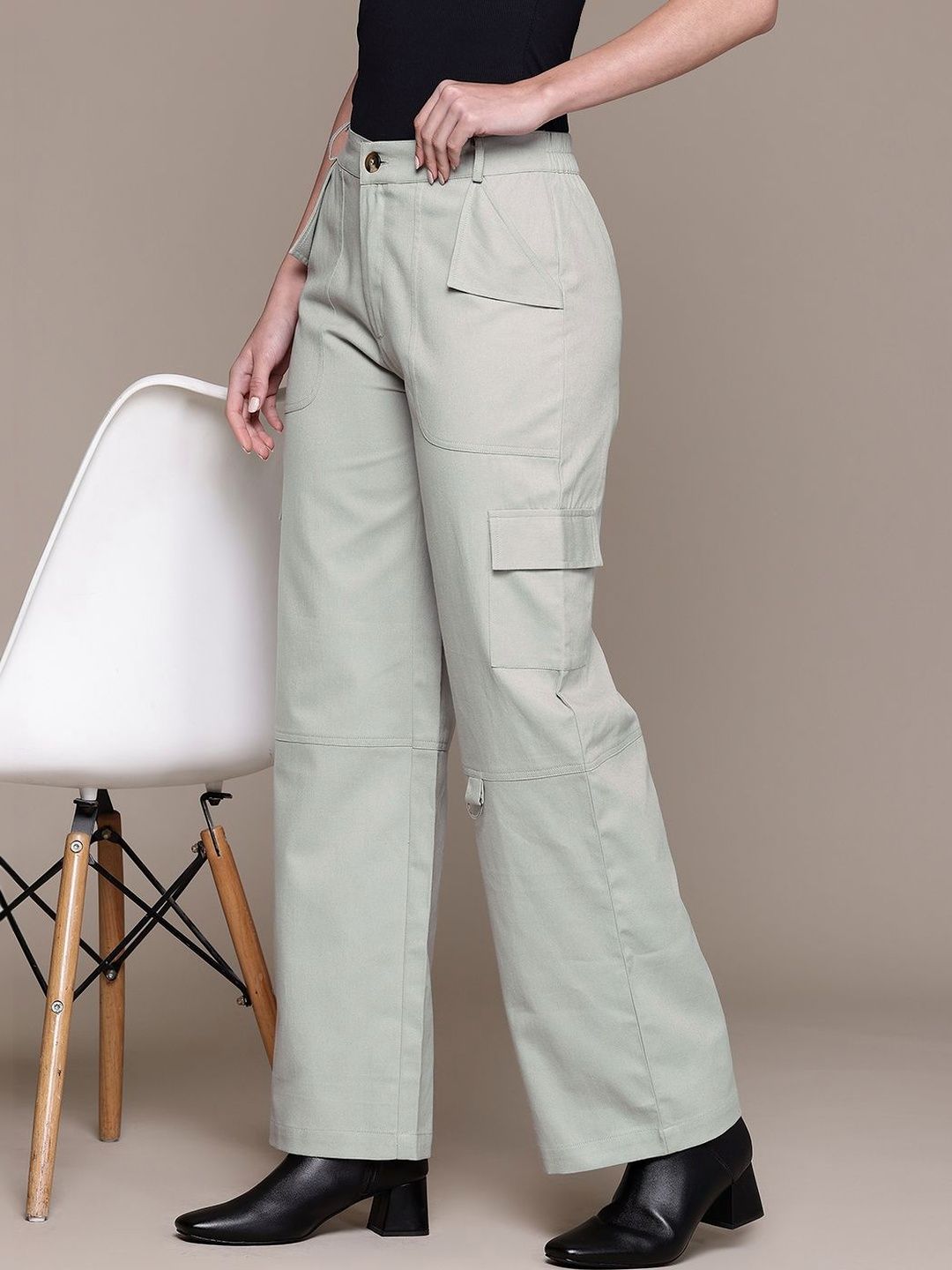 CORSICA Women Smart High-Rise Easy Wash Cargos Trousers-picture-58