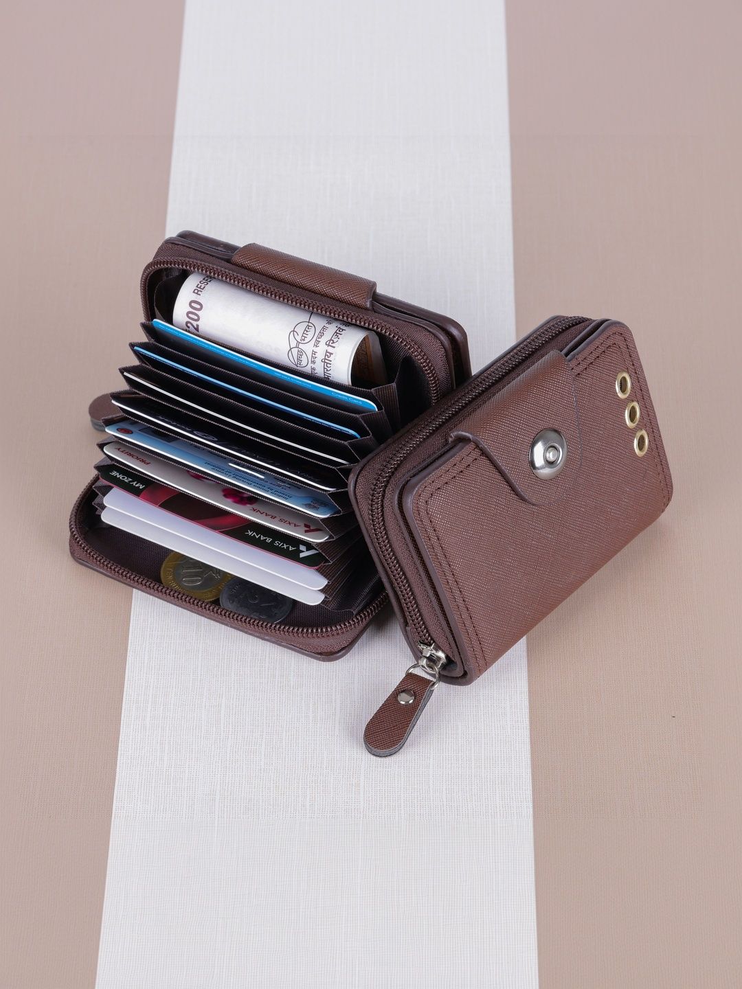 LAKSH Unisex Textured Leather Zip Around Wallet-picture-47