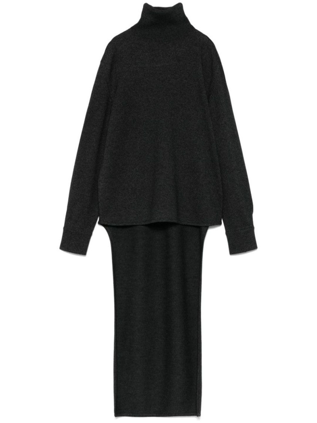 givenchy Dark Grey High-Low Sweater-picture-34