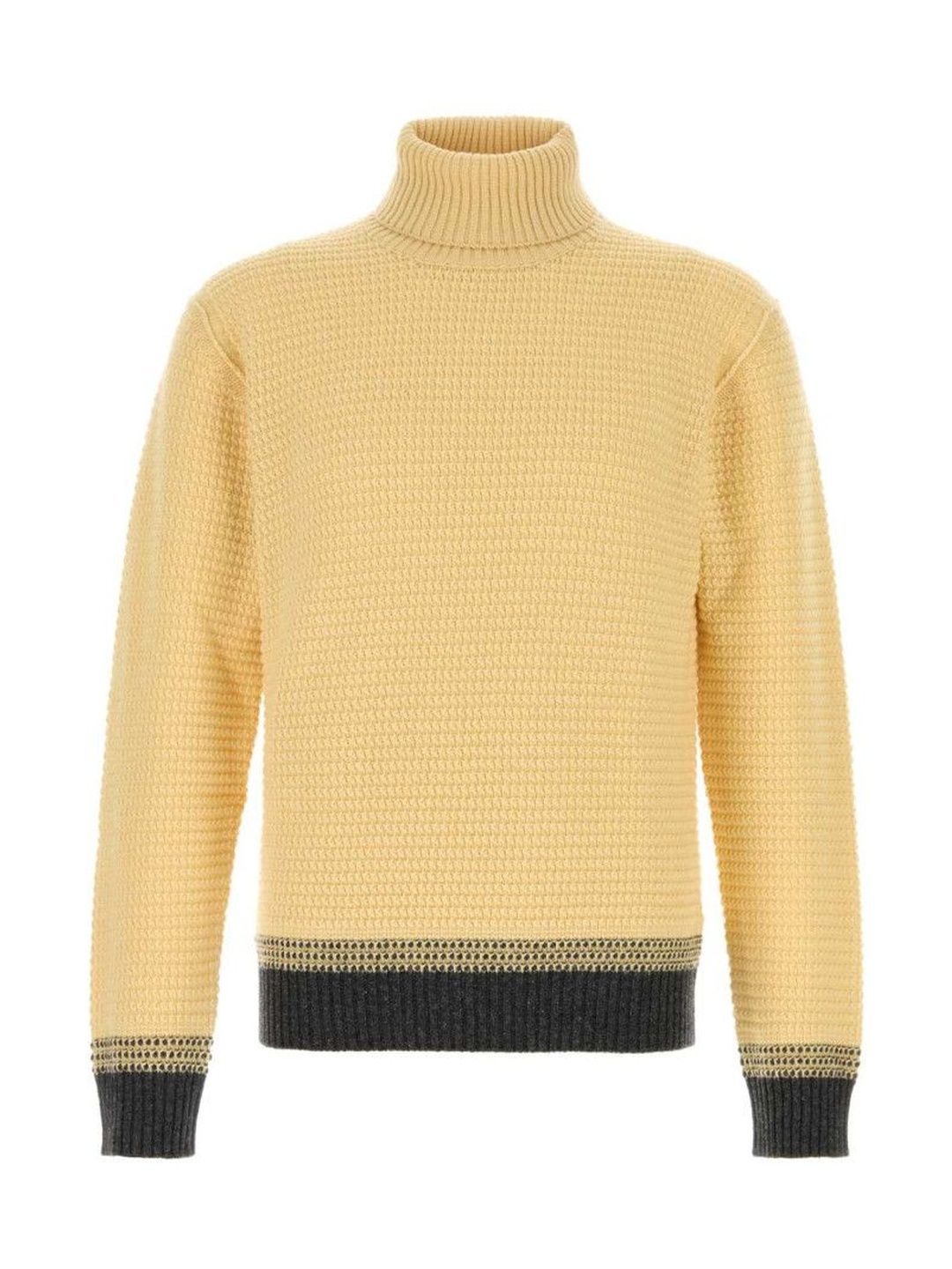 zegna Yellow Turtle Neck Sweaters-picture-22