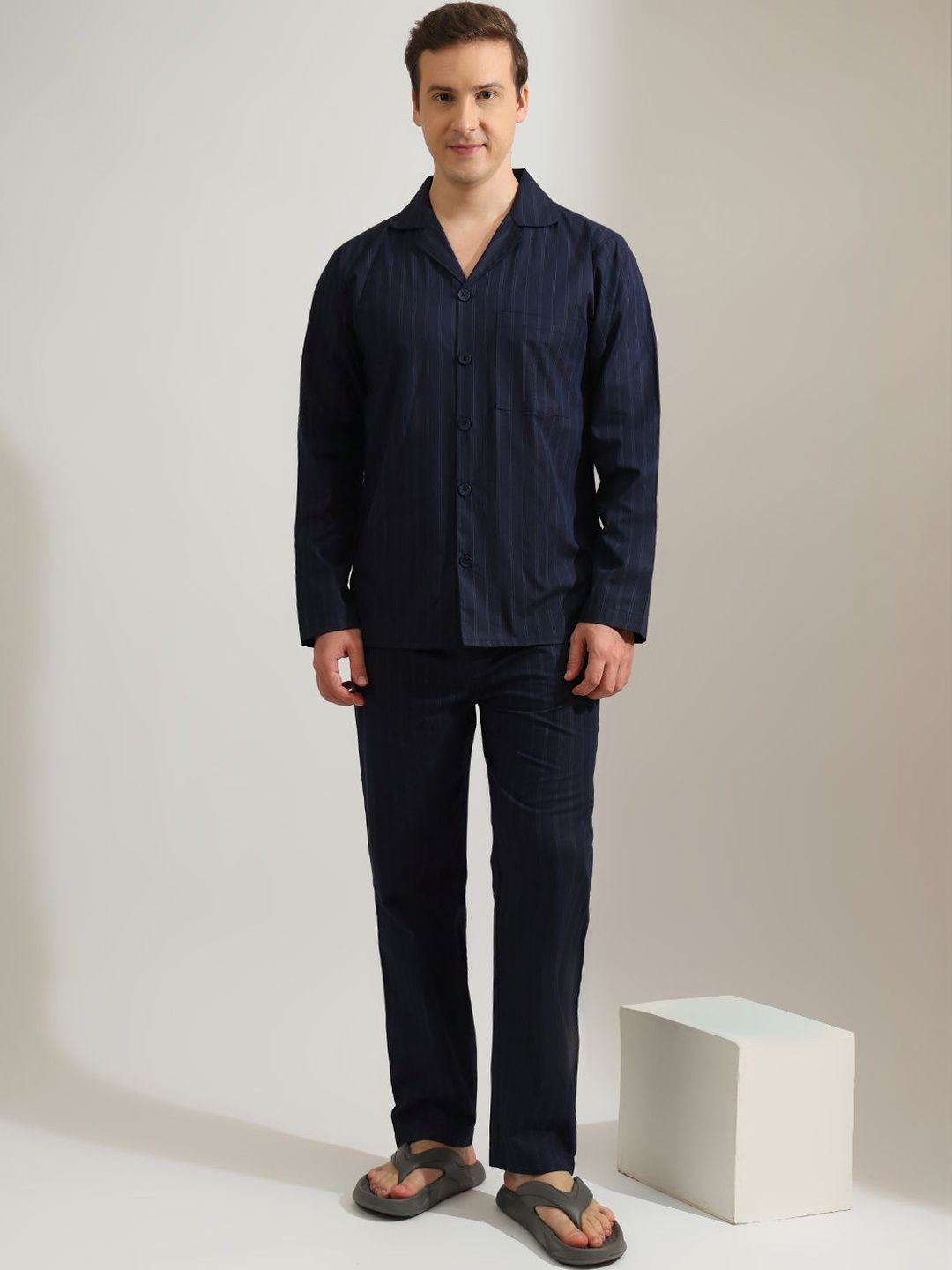 Hancock Men Striped Night suit-picture-36