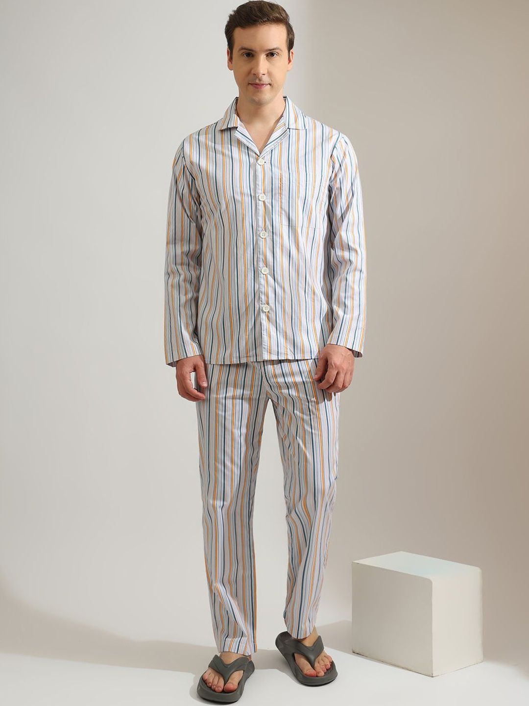 Hancock Men Striped Night suit-picture-39