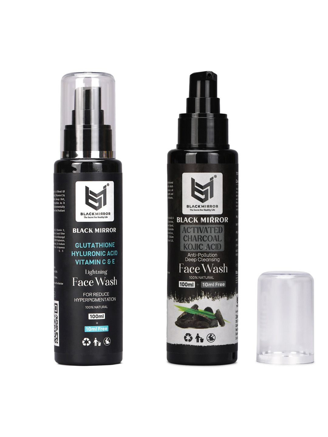 BLACK MIRROR Pack Of 2 Glutathione & Charcoal Face Wash - 110 ml Each-picture-6