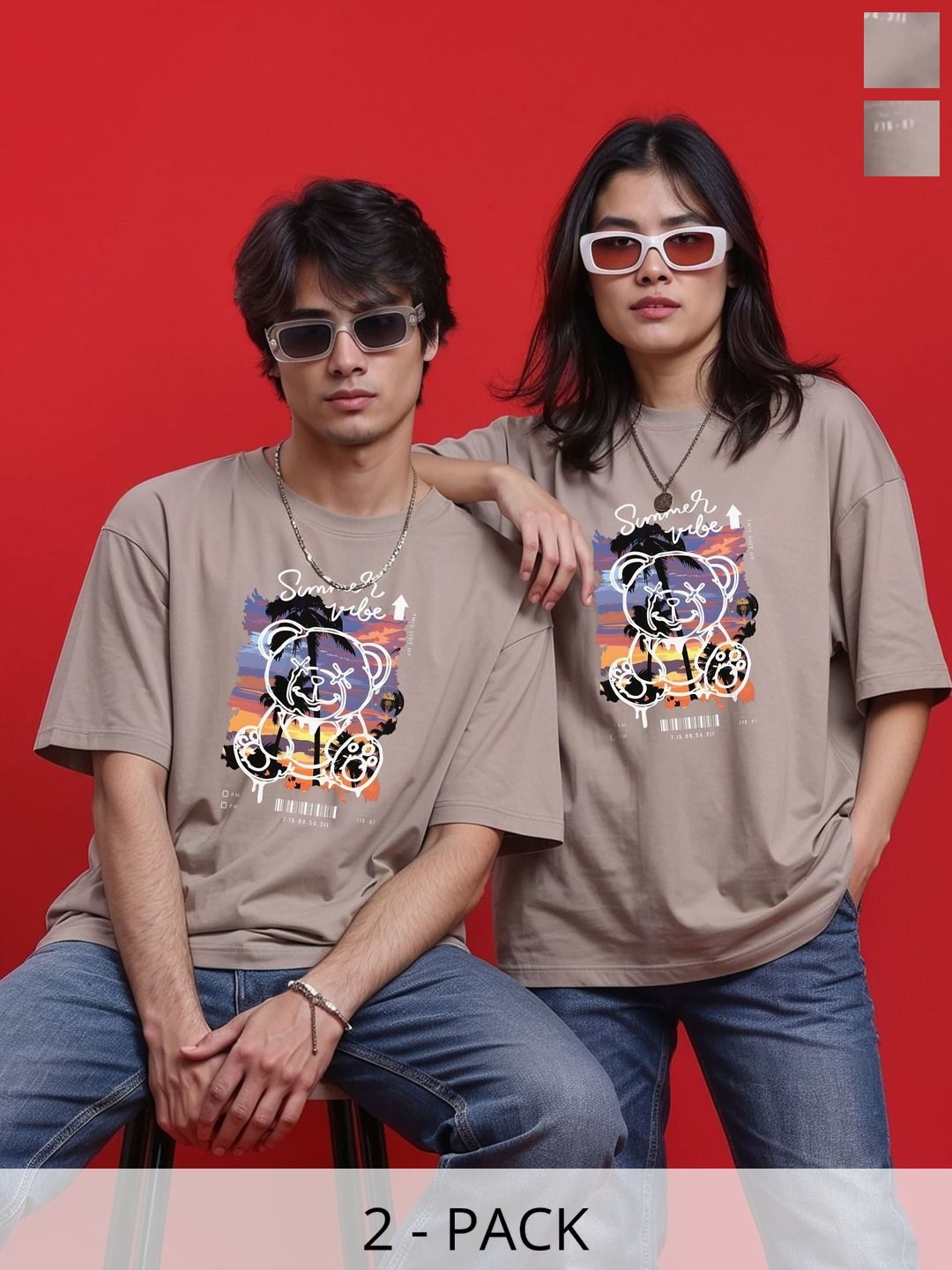 BAESD Unisex 2 Printed Twistform T-shirt-picture-28