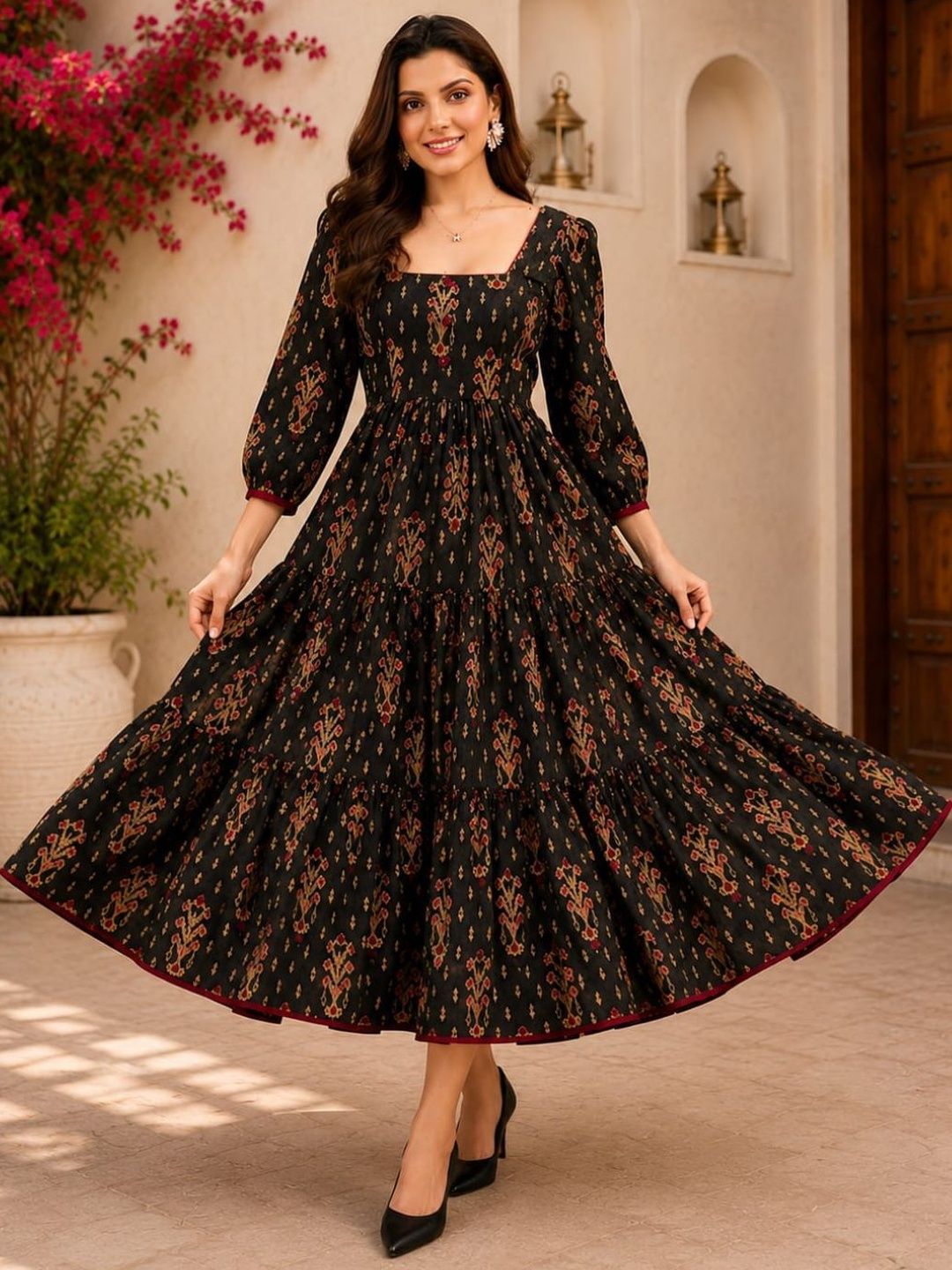 KALINI Women Ethnic Motifs Printed Anarkali Kurta-picture-36