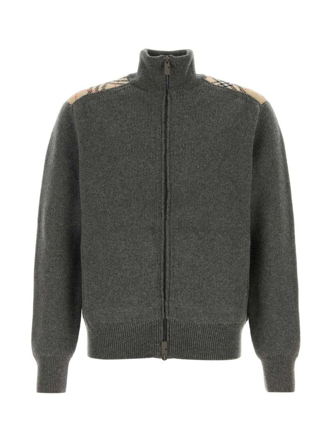 burberry Grey Turtle Neck Cardigans-picture-34
