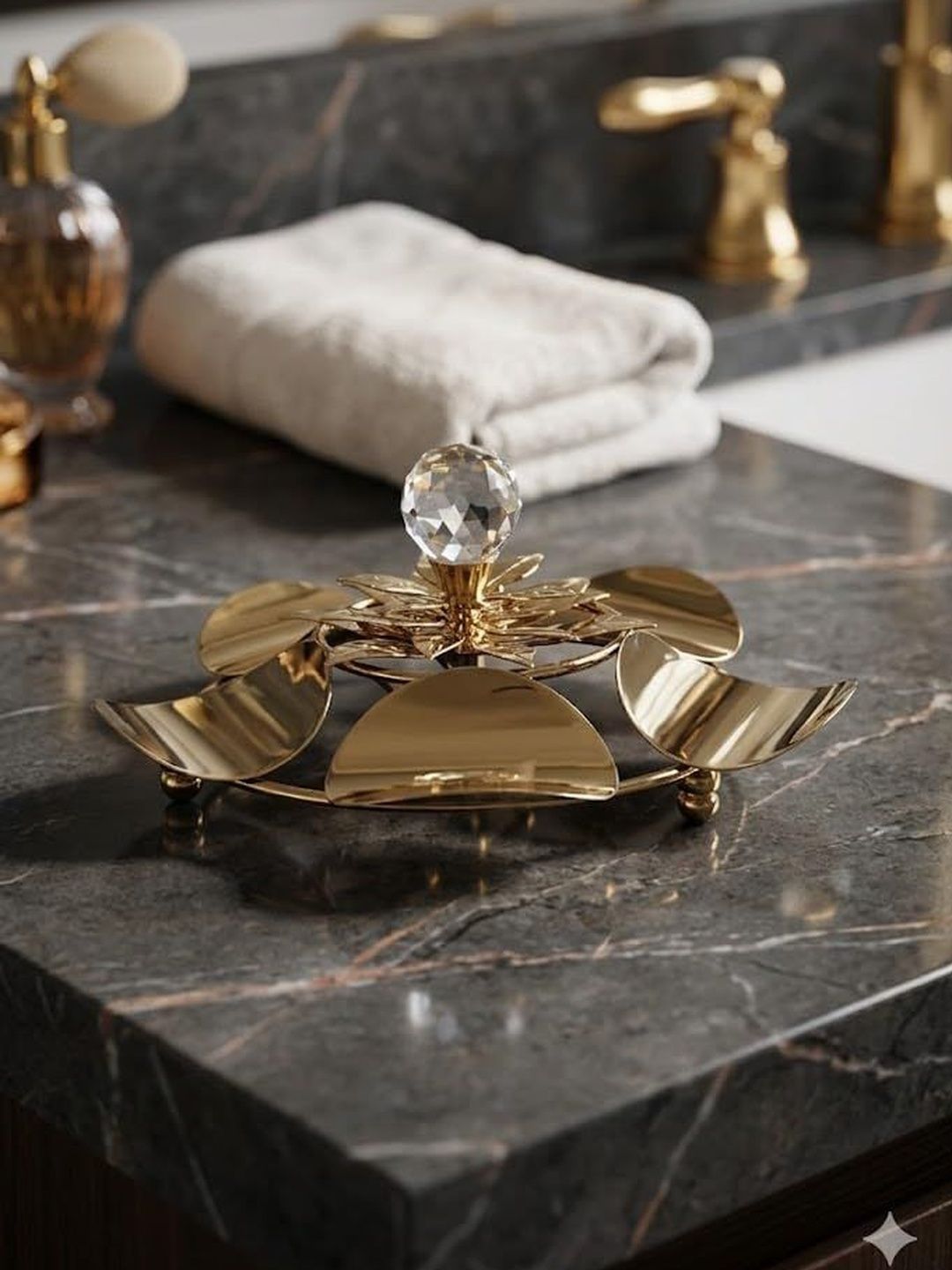Sage Koncpt Gold-Toned Solid Stainless Steel Bath Accessories Set-picture-42