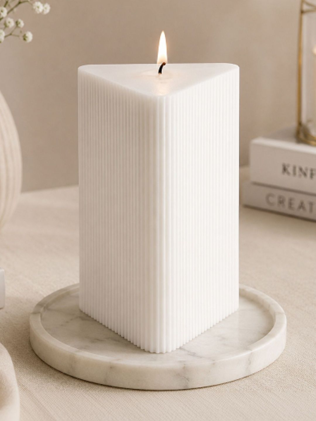 Derben Clove White 1 pieces Pillar Candle-image-6
