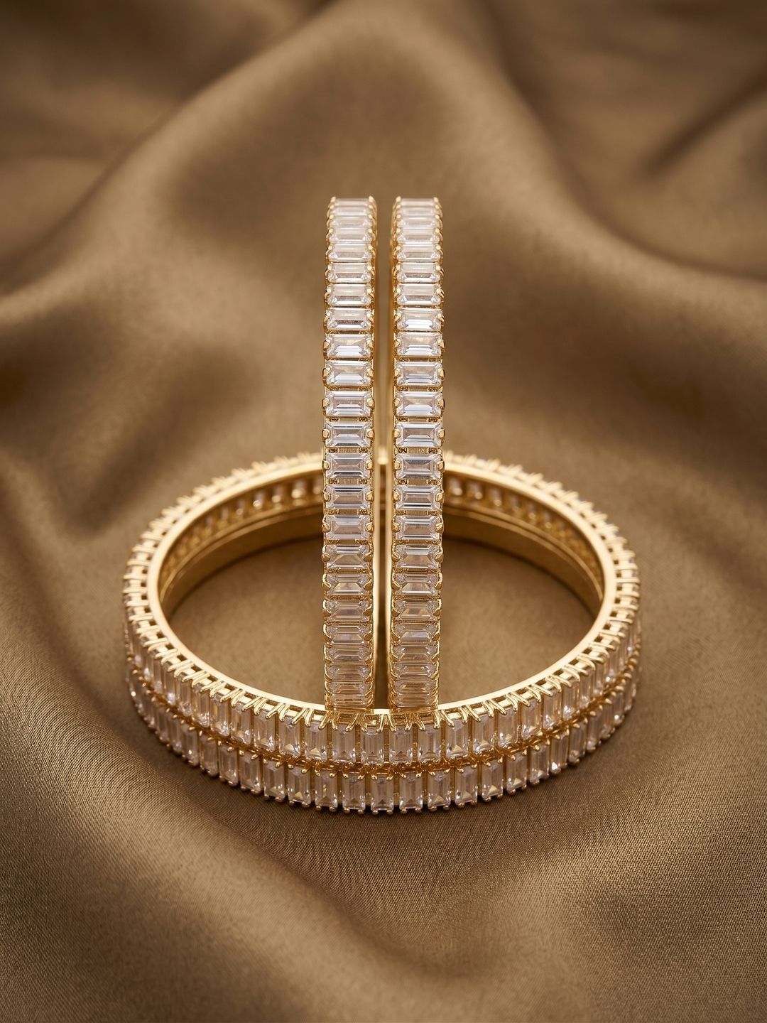 Nui Set of 4 Gold-Plated Stone Studded & Beaded Bangles-picture-50