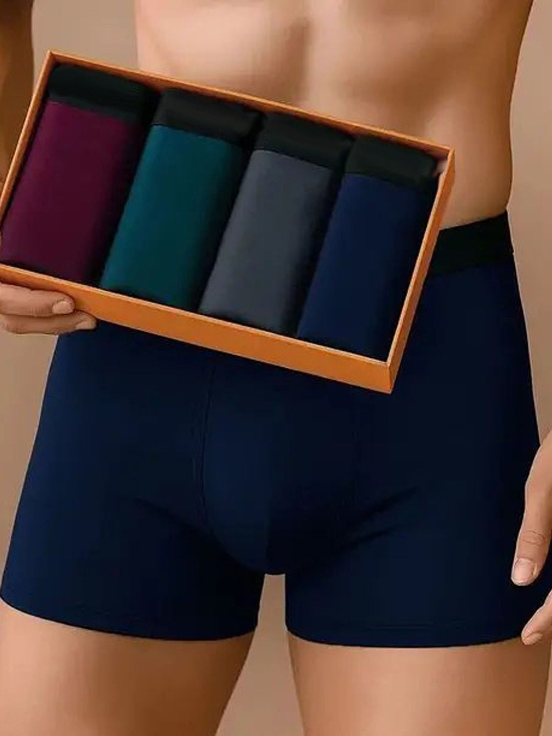 The Boring Company Men Pack of 4 Assorted Boxer-Style Briefs-picture-21