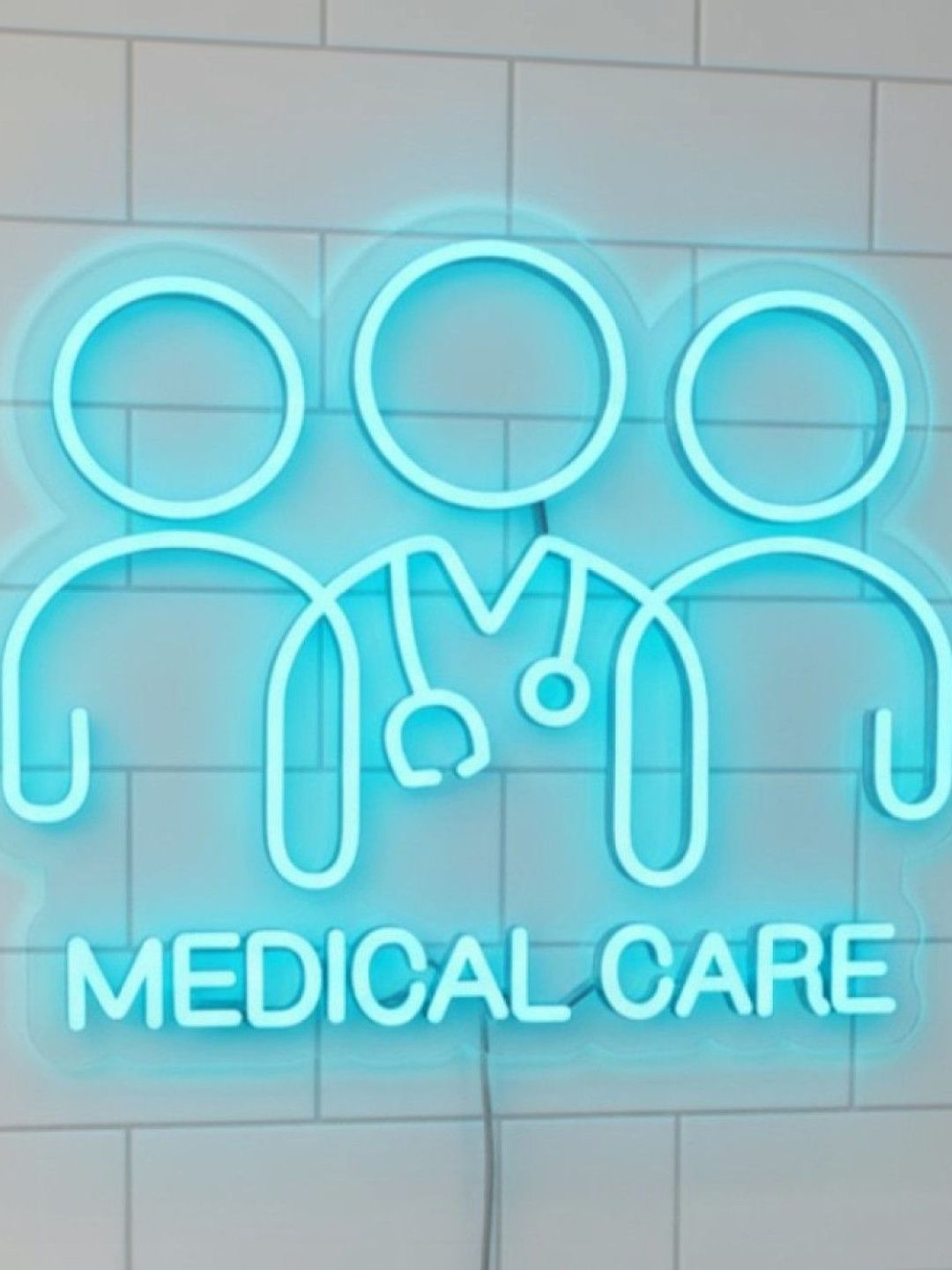 Custom Neon Blue Medical Care String Lights-image-38