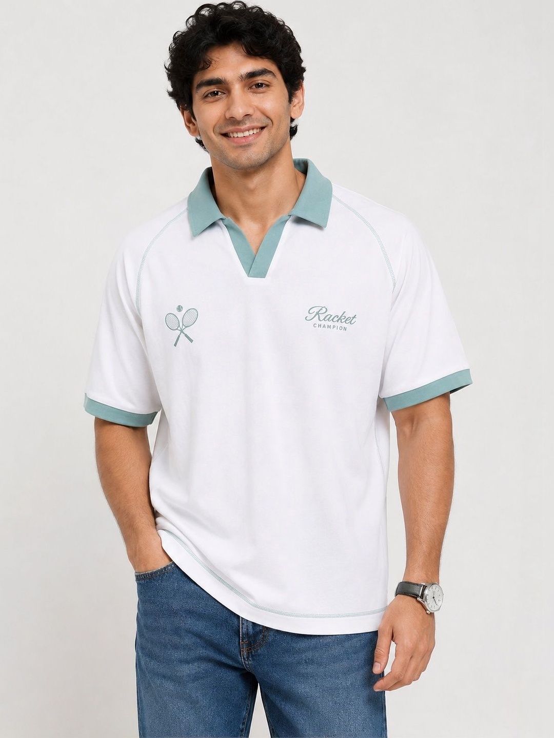 PERFKT-U Men Sports Printed Polo Collar T-shirt-picture-29