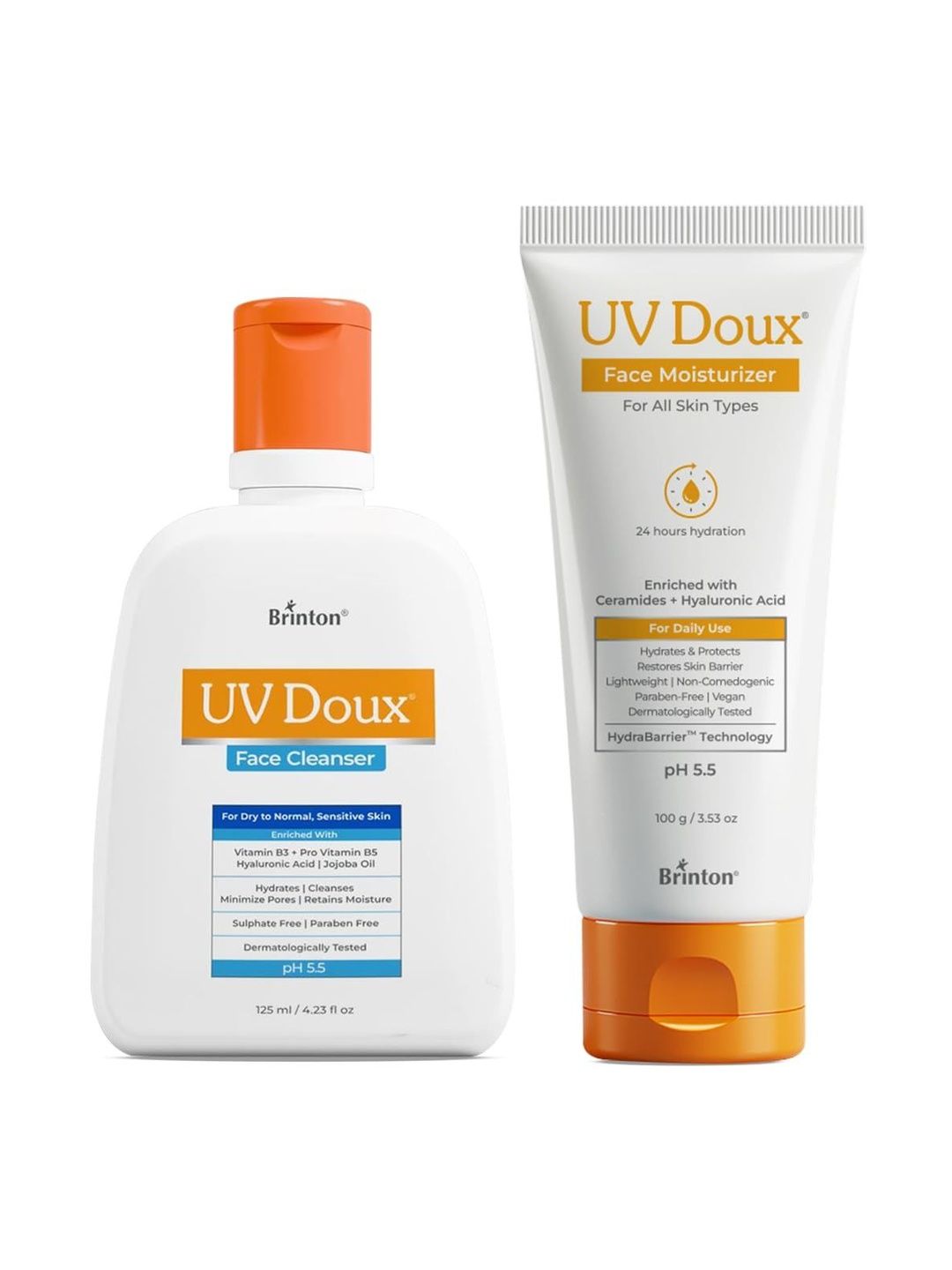 Brinton Set Of 2 UV Doux Face Cleanser 125 ml With UV Doux Face Moisturizer 100 g-image-21