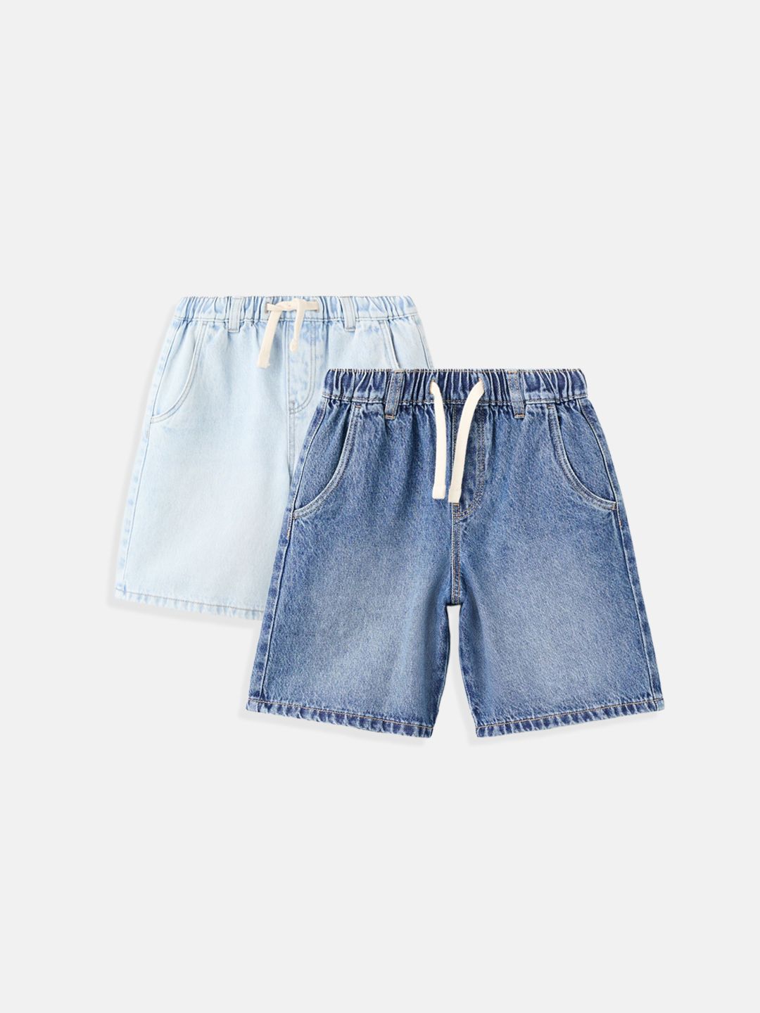Mango Kids Boys Pack of 2 Denim Shorts-picture-44