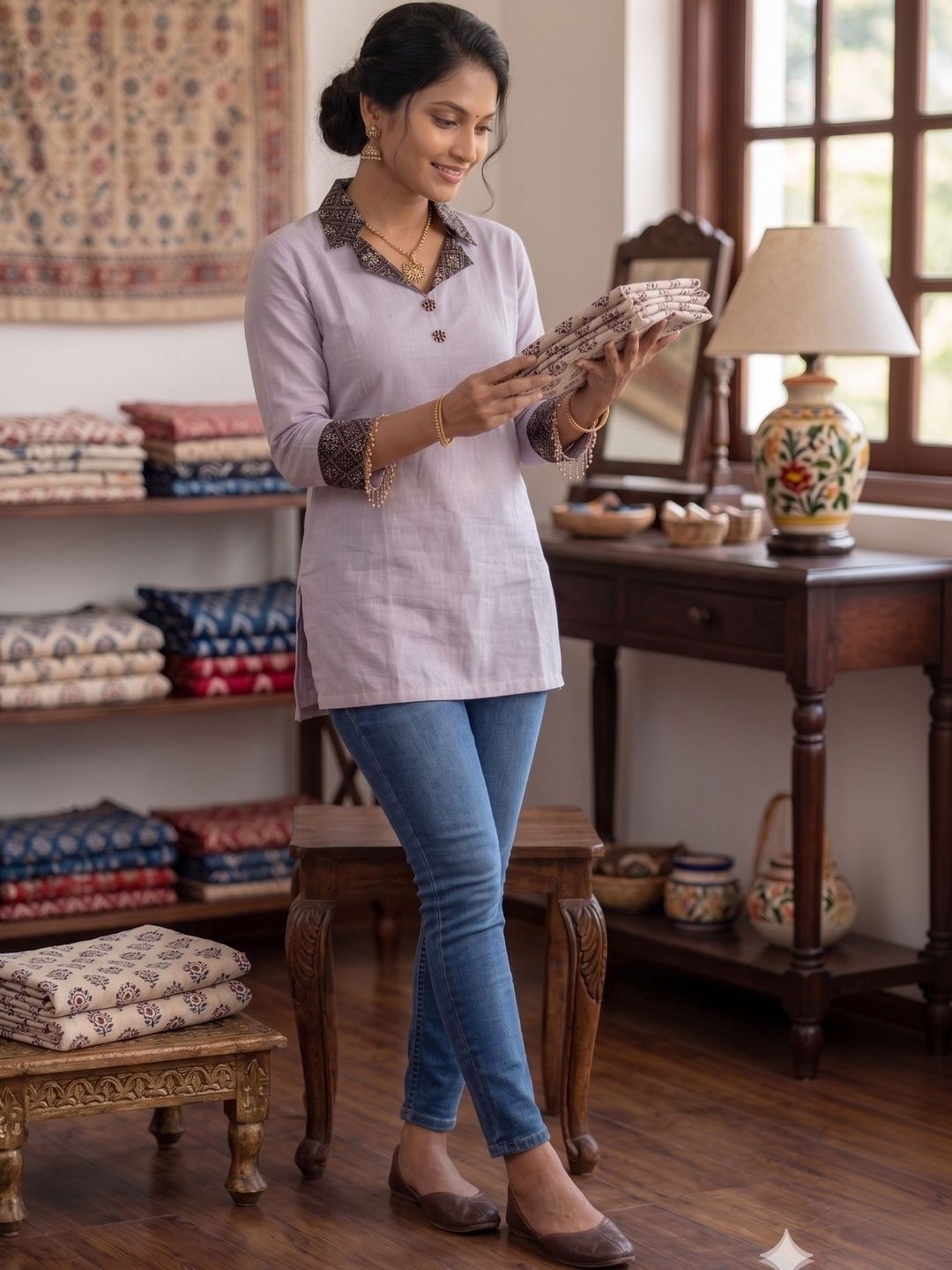 HERE&NOW V-Neck Kurti-picture-17